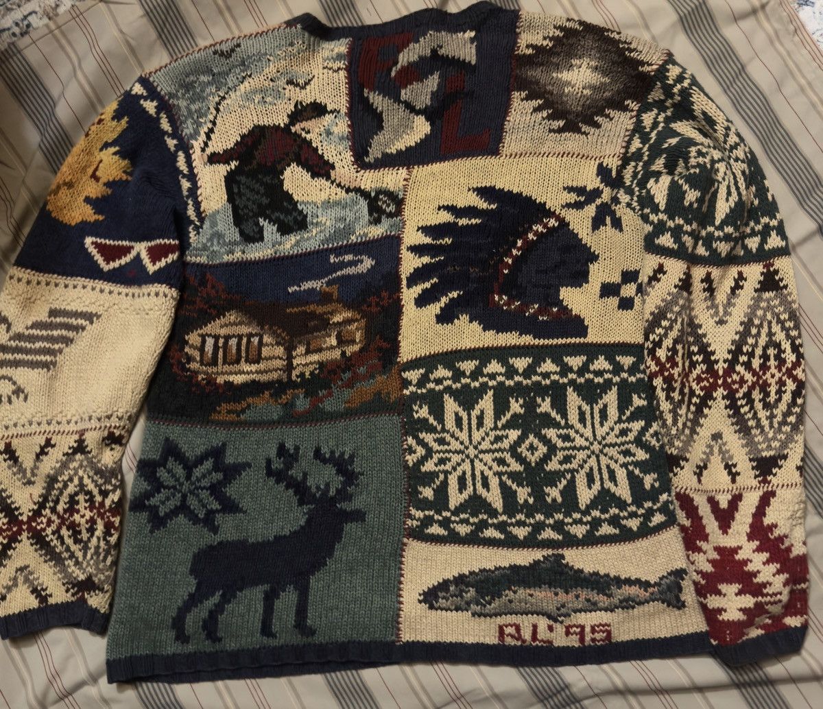 Polo Ralph Lauren 1995 Polo Ralph Lauren Patchwork Sweater Size US L / EU 52-54 / 3 - 2 Thumbnail