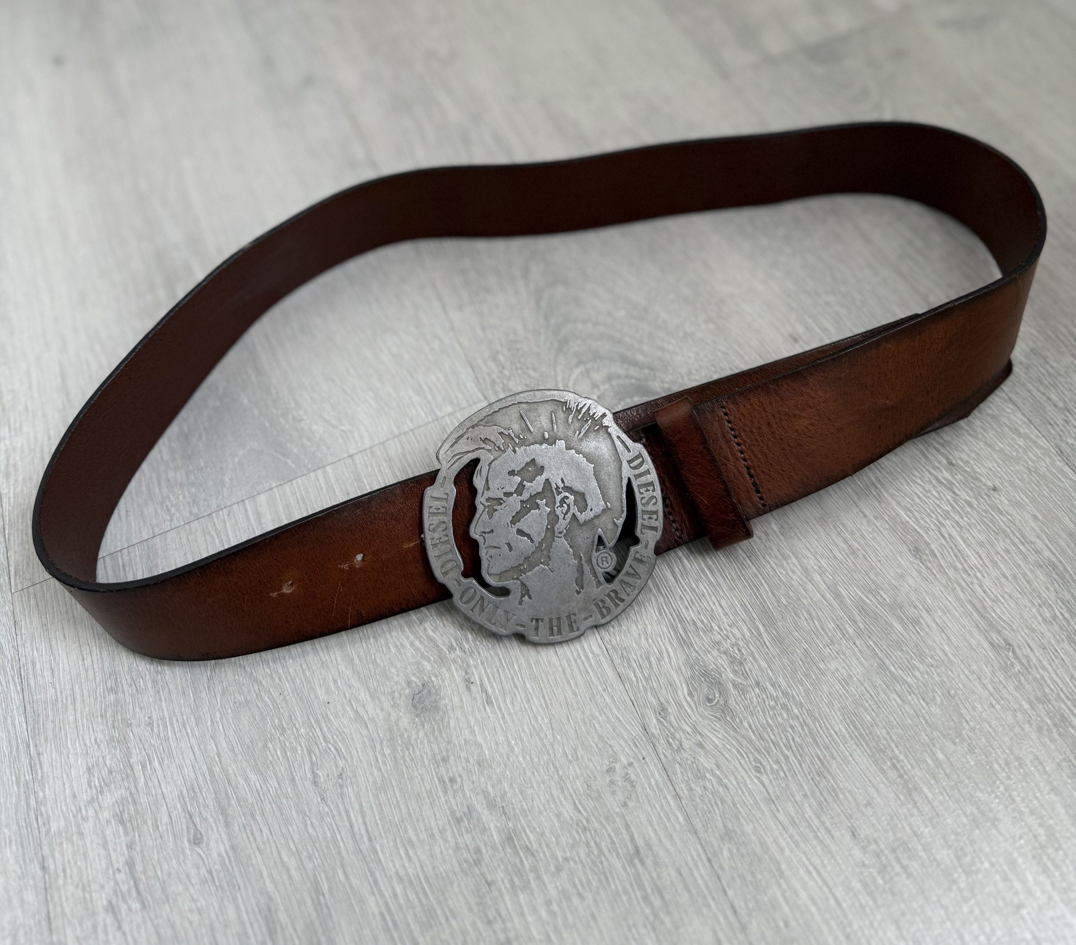 archive Diesel belt D logo silver y2k（archive Diesel belt D
