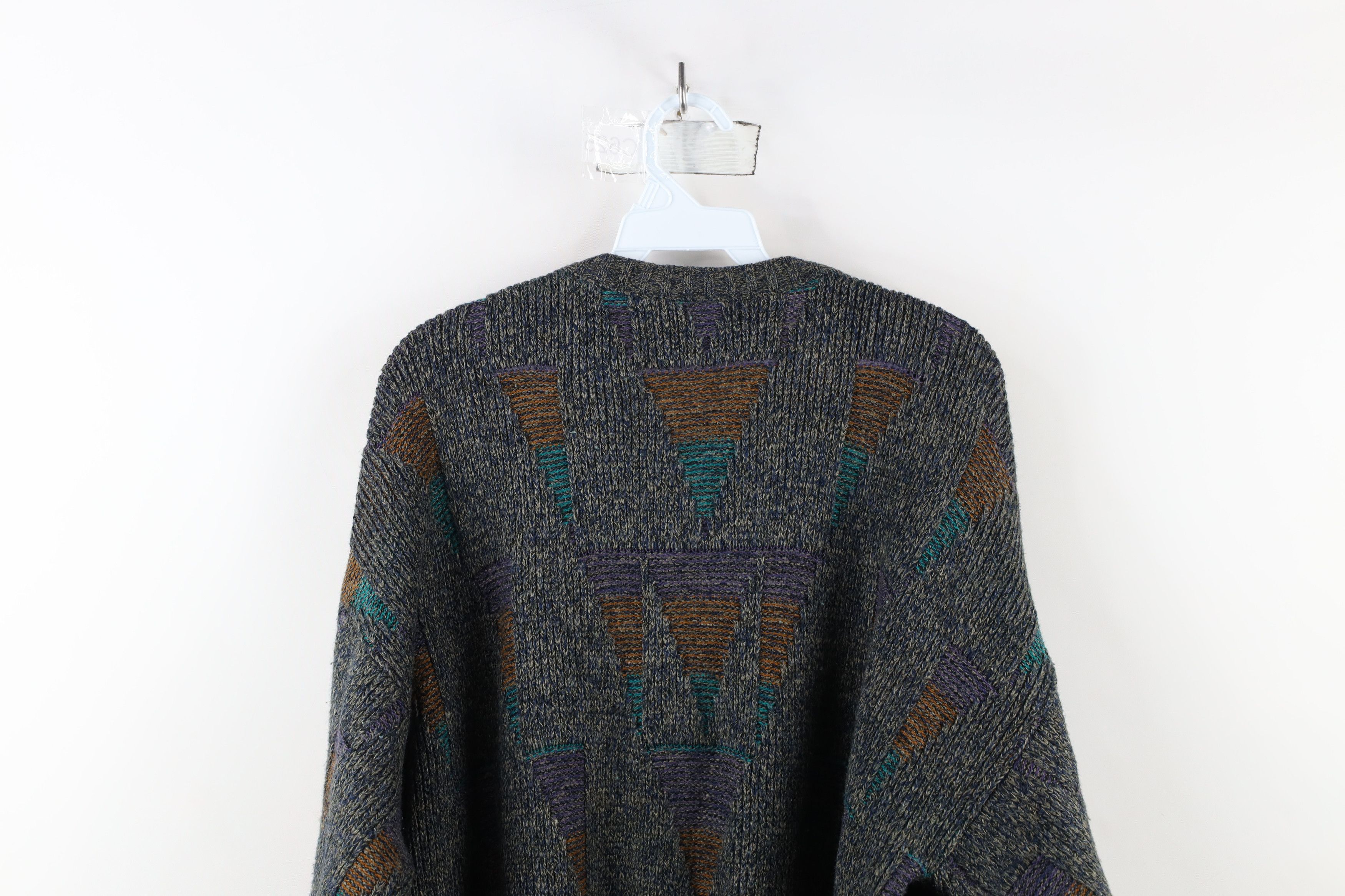 Vintage Vintage 90s Coogi Style Diamond Ribbed Knit Dad Sweater USA Size US L / EU 52-54 / 3 - 9 Thumbnail