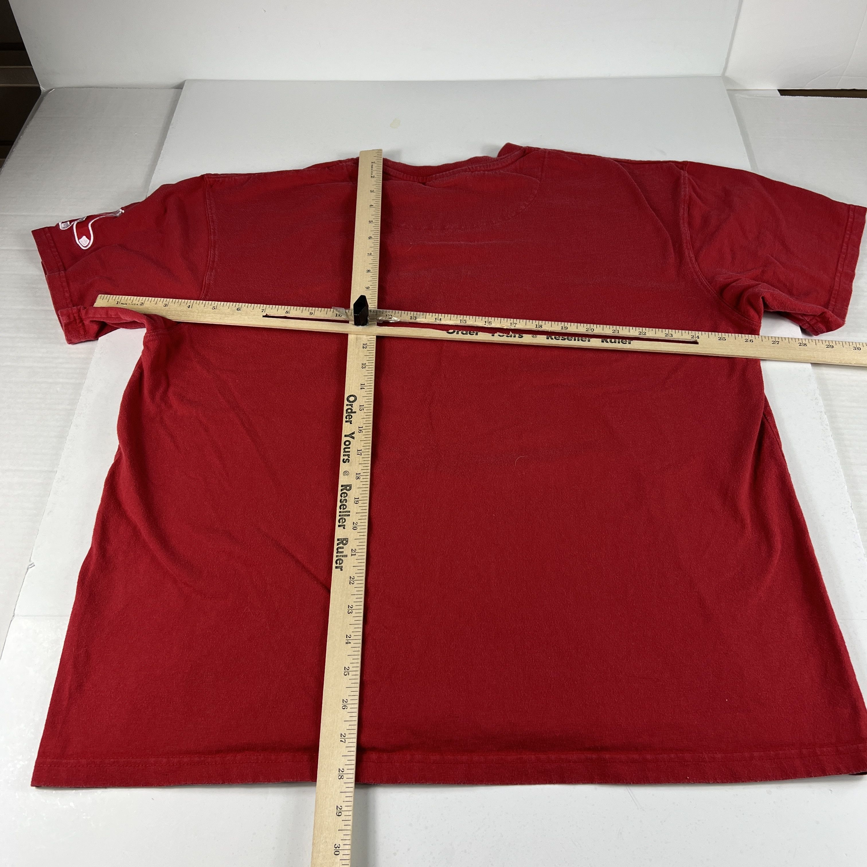 MLB × Nike Y2K Nike MLB Boston Red Sox Center Check Shirt Red Faded Tee Size US XL / EU 56 / 4 - 10 Thumbnail