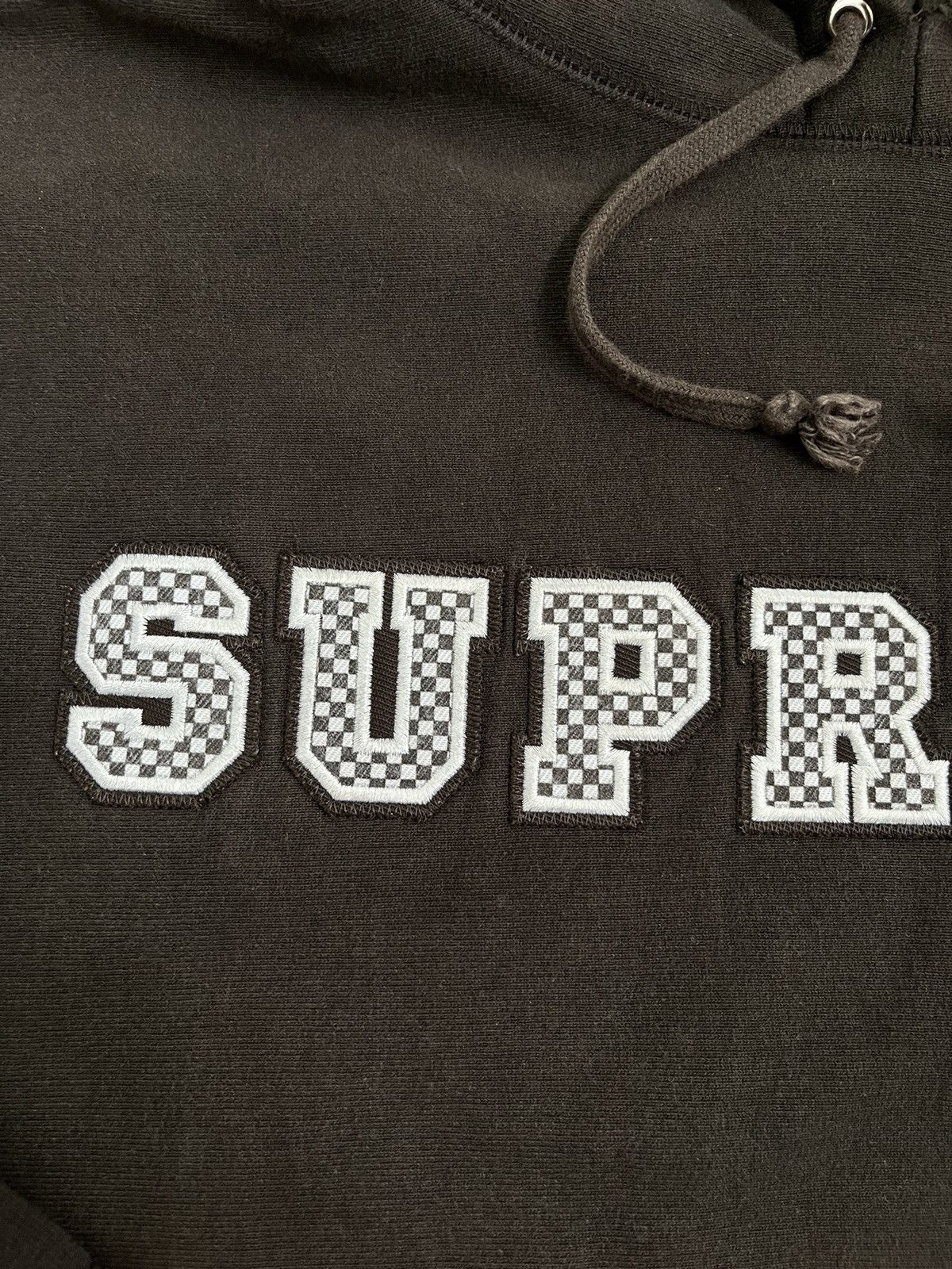 Supreme × Vintage Supreme Checker Collegiate Logo Hoodie Size US XL / EU 56 / 4 - 5 Thumbnail