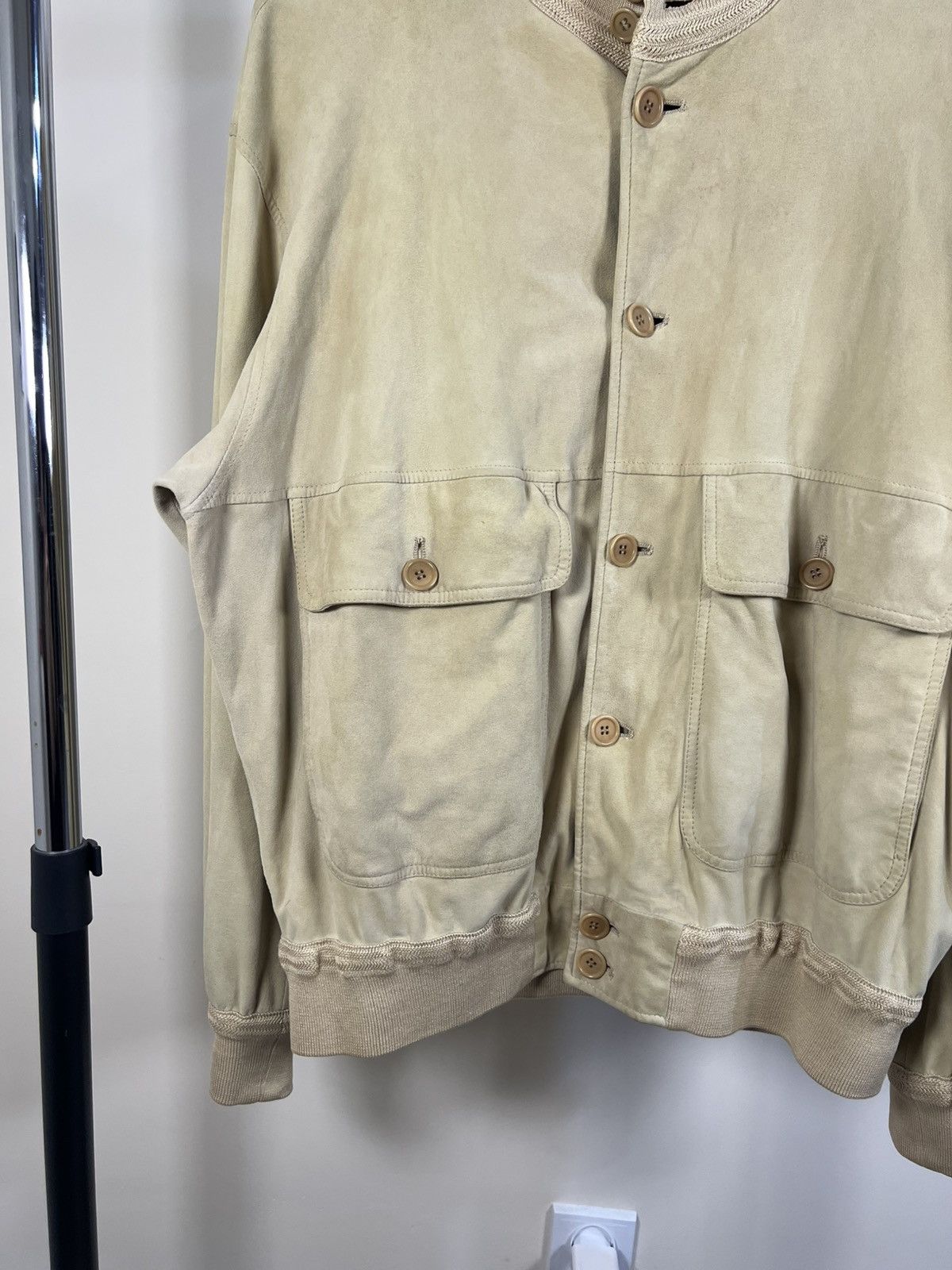 Ermenegildo Zegna Zegna Vintage Suede Leather Jacket Beige Men's Italy Size US L / EU 52-54 / 3 - 5 Thumbnail