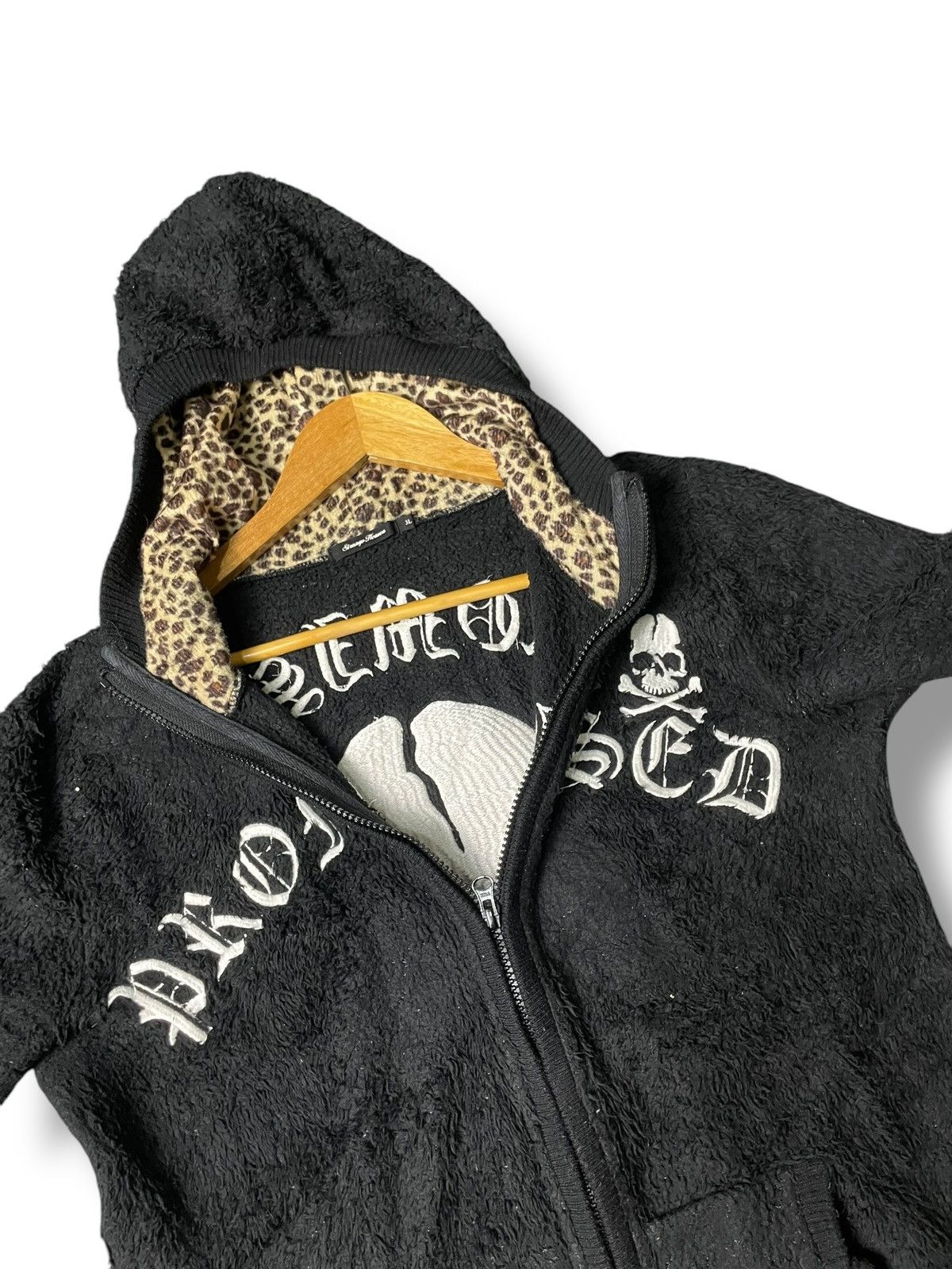 Japanese Brand × Seditionaries × Vintage STRANGE HEAVEN Punk Skull Embroidered Fleece Jacket (101) Size US L / EU 52-54 / 3 - 6 Thumbnail
