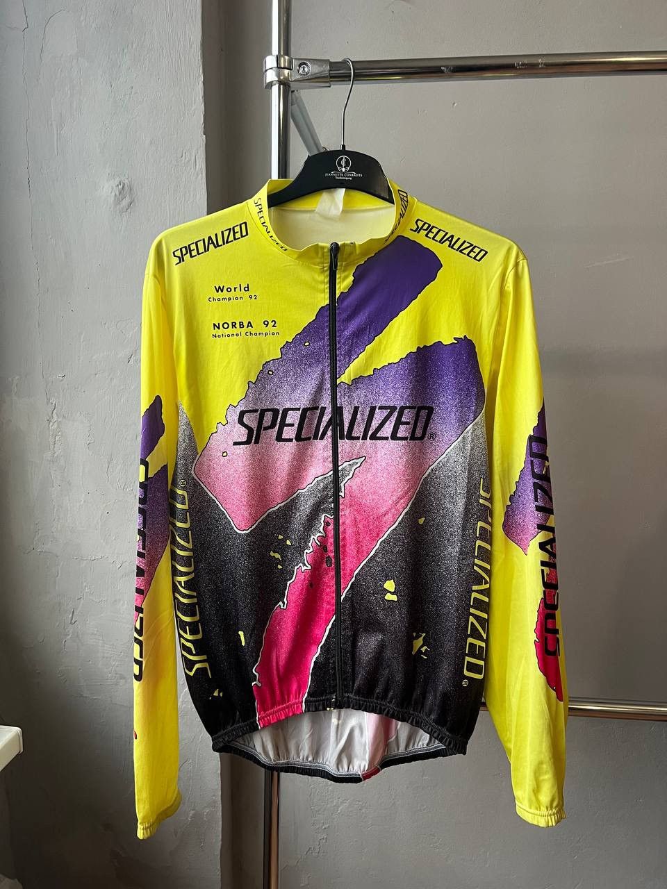 Vintage 1992 WORLD CHAMPION NORBA SPECIALIZED RARE CYCLING JACKET XL Size US XL / EU 56 / 4 - 2 Thumbnail