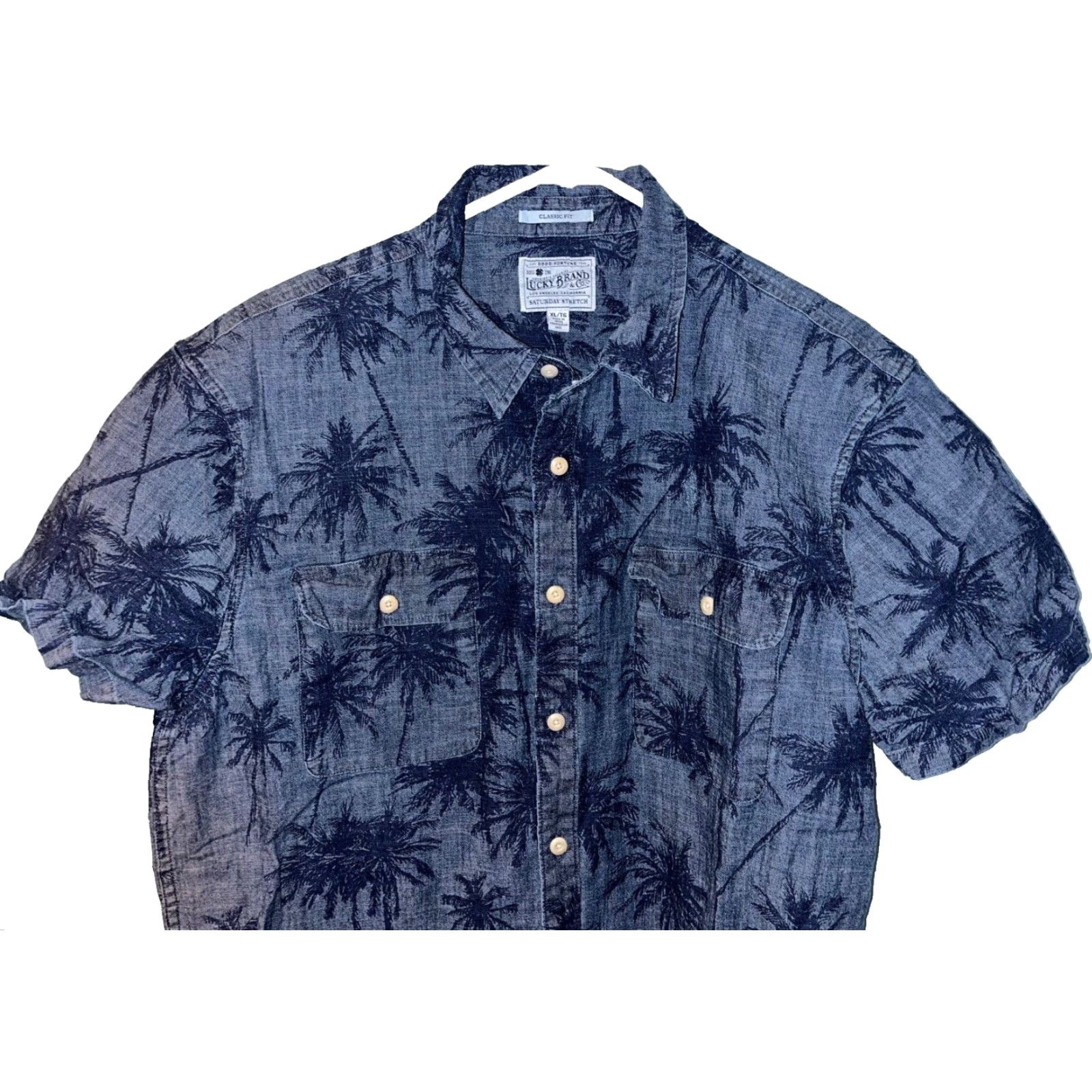 Lucky Brand Lucky Brand Shirt Men’s Short Sleeve Saturday Stretch Clean 2 PKT Workwear XL Multicolor Floral Button-Up Polo Style? Size US XL / EU 56 / 4 - 3 Thumbnail