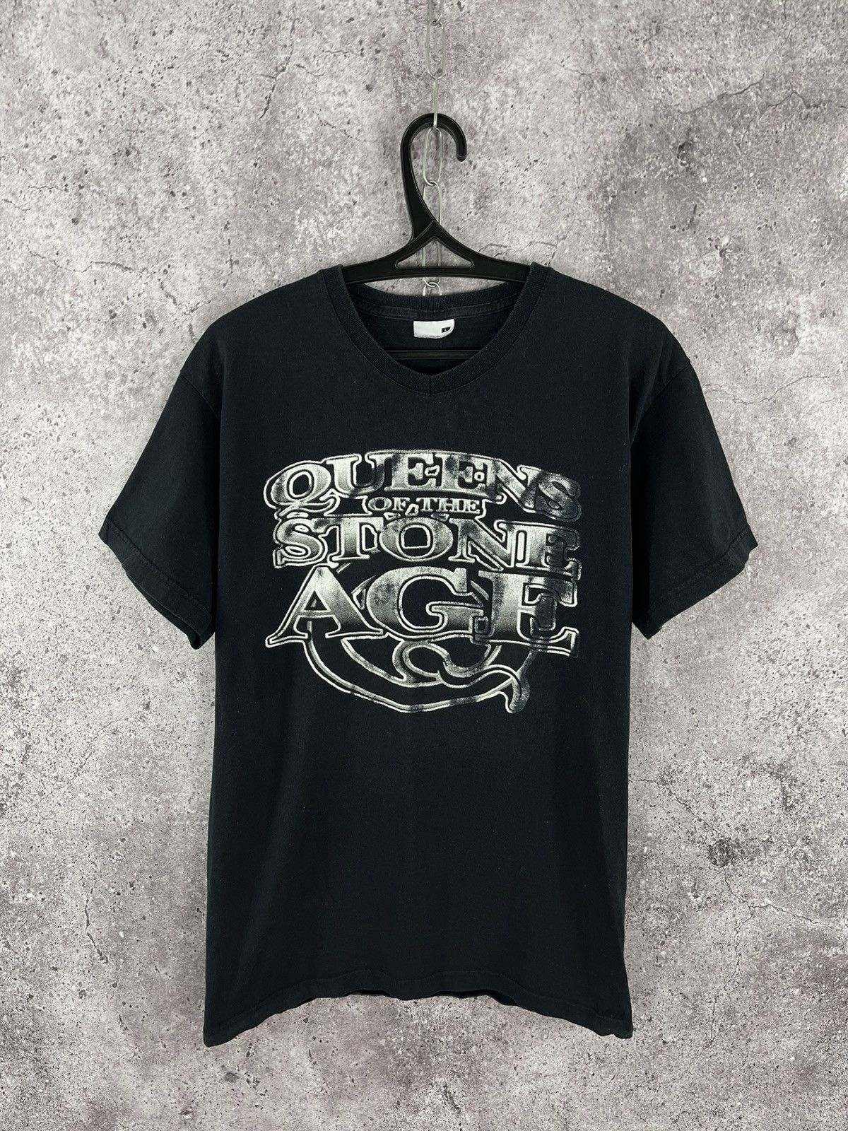 Band Tees Rare 2003 Queen Of The Stone Age Tee Big Double Logo Size L Size US L / EU 52-54 / 3 - 2 Thumbnail