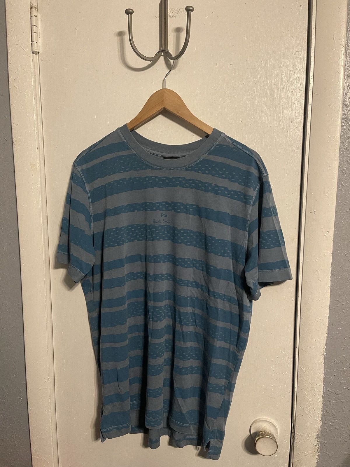 image of Paul Smith Striped Tee in Blue, Men's (Size Medium)