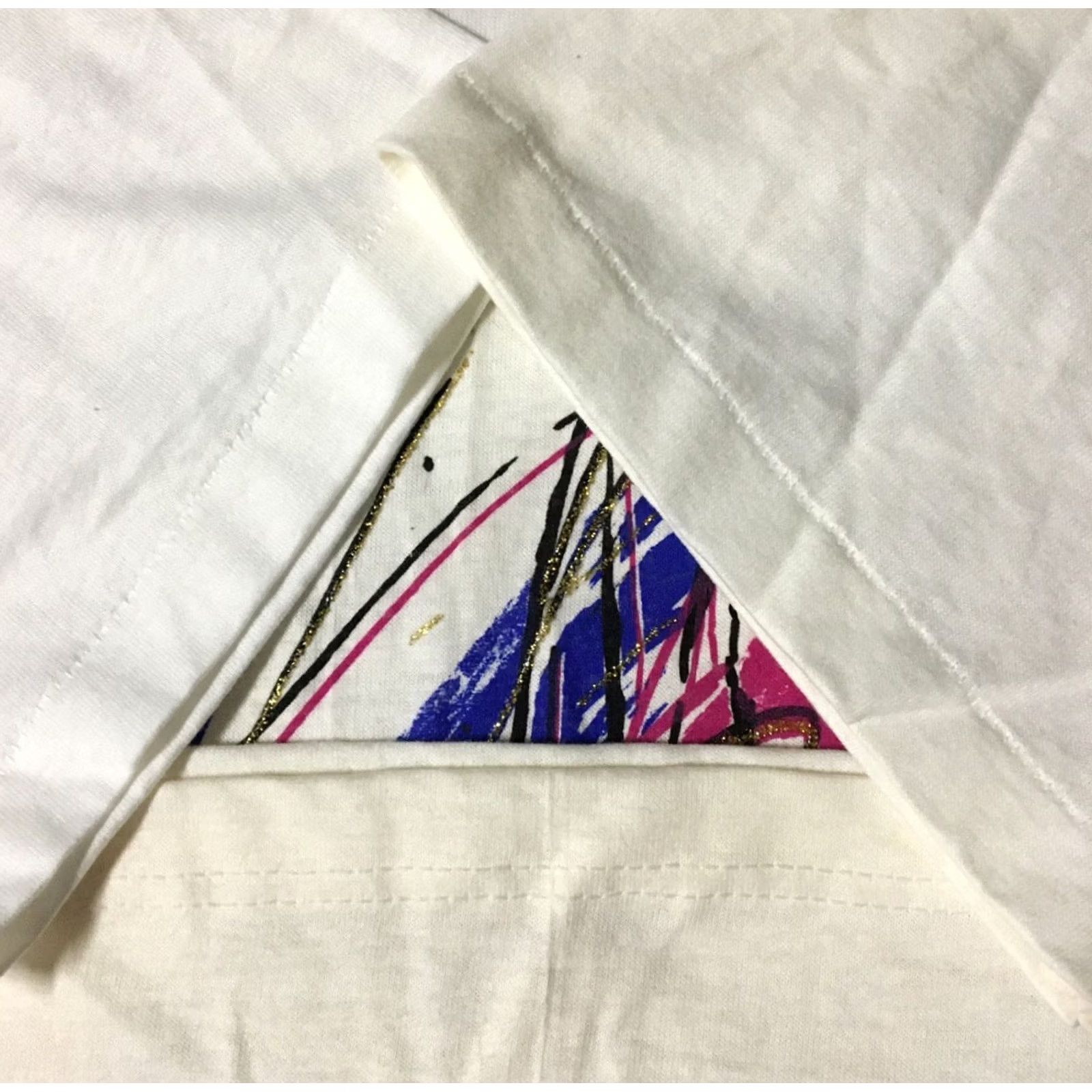 Vintage VINTAGE 90s USA Abstract Art Shirt One Size White Single Stitch Vaporwave 80s Fun Size US M / EU 48-50 / 2 - 3 Thumbnail