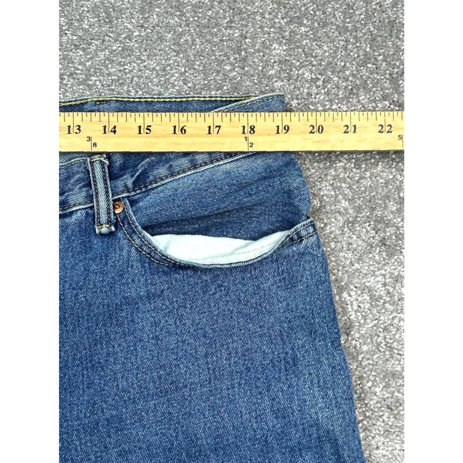 Levi's Levis 550 Jeans Mens 40 Blue Denim Logo Stretch High Rise Tapered Leg Jeans Size US 40 / EU 56 - 6 Thumbnail