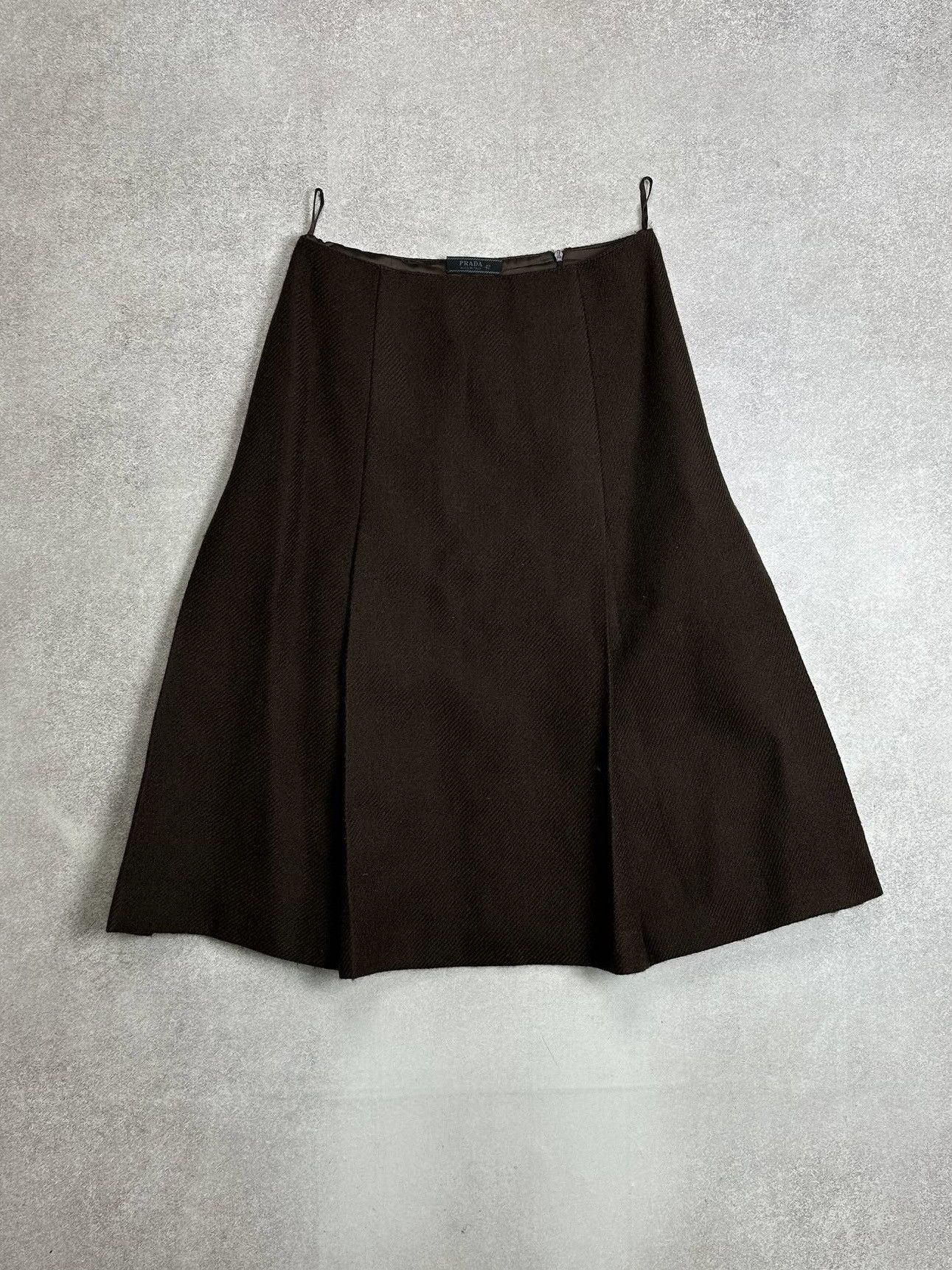 Prada PRADA Women’s Brown Wool Skirt Suit Set Blazer Jacket Skirt Size M / US 6-8 / IT 42-44 - 9 Thumbnail