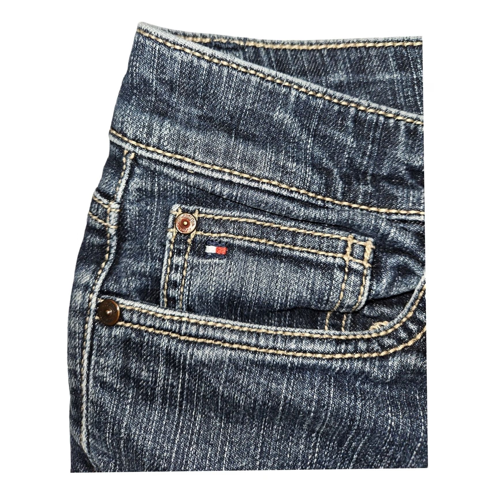 Tommy Hilfiger Tommy Hilfiger 90s Boot Cut Denim Jeans Women - Low Rise Size 10L - Dark Blue Size 32" / US 10 / IT 46 - 7 Thumbnail