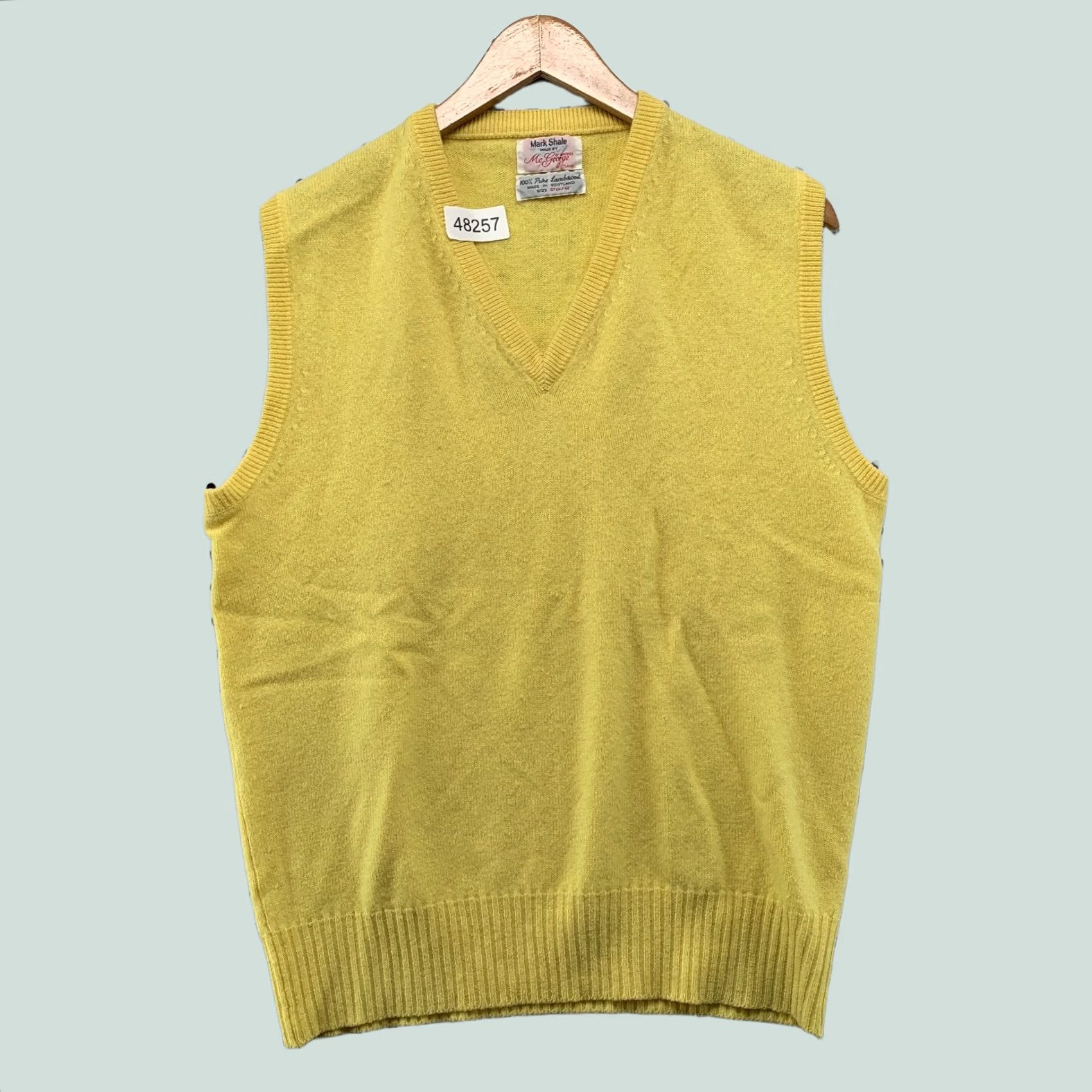 Vintage Vintage Mark Shale Scotland Sweater Vest Mens Medium Yellow Mcgeorge Lambswool Vest Size US M / EU 48-50 / 2 - 1 Thumbnail
