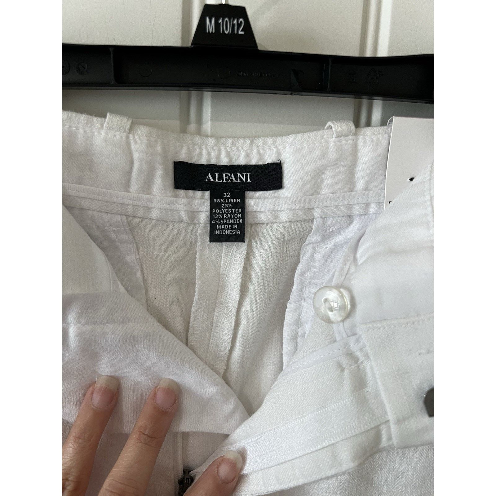 Alfani Bright linen Stretch shorts 32 Waist Flat Front Lightweight Size 32" / US 10 / IT 46 - 7 Thumbnail