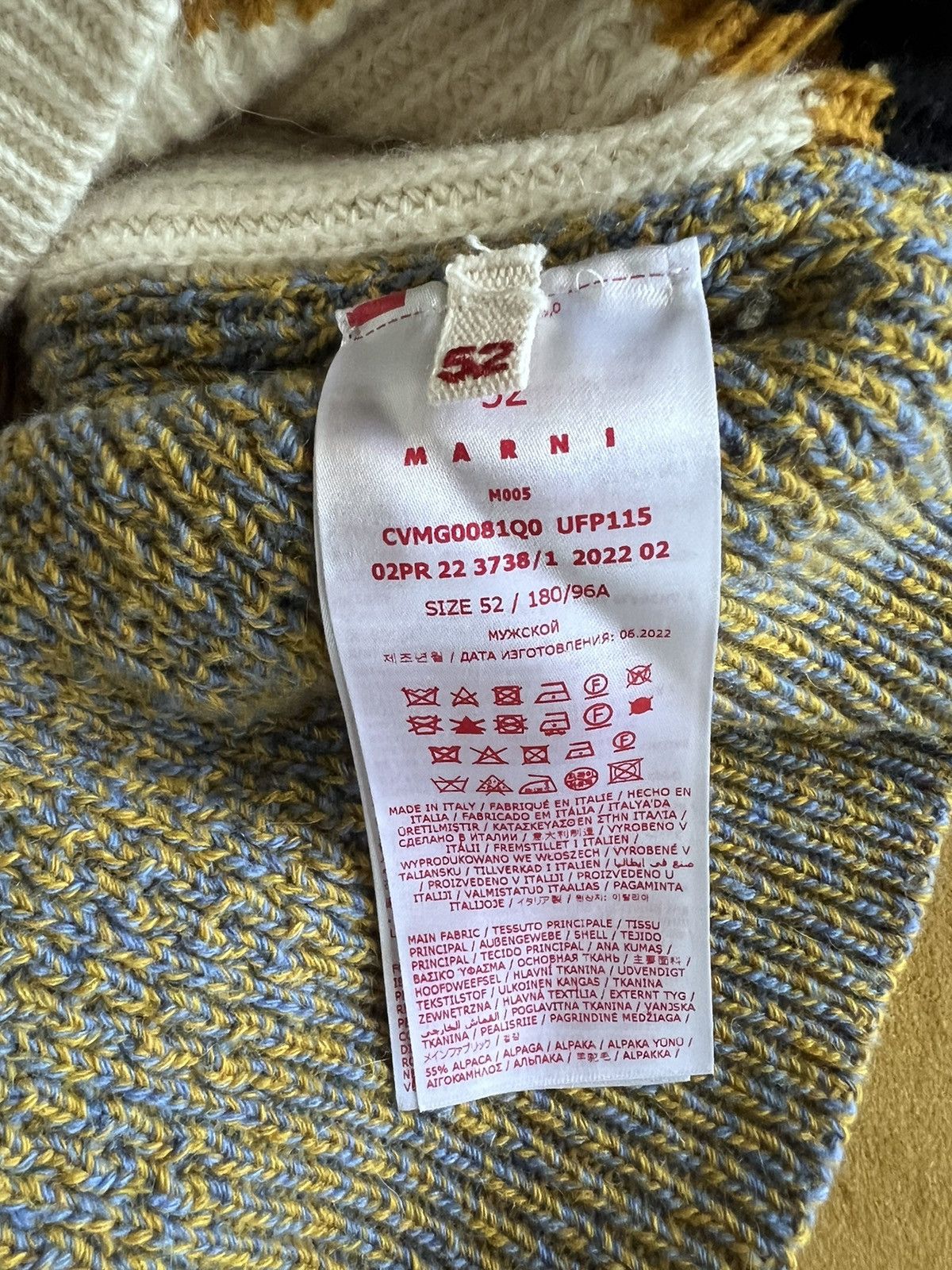Marni $1.5K Alpaca-blend two-sided “College” sweater/jumper, IT52 Size US L / EU 52-54 / 3 - 23 Thumbnail