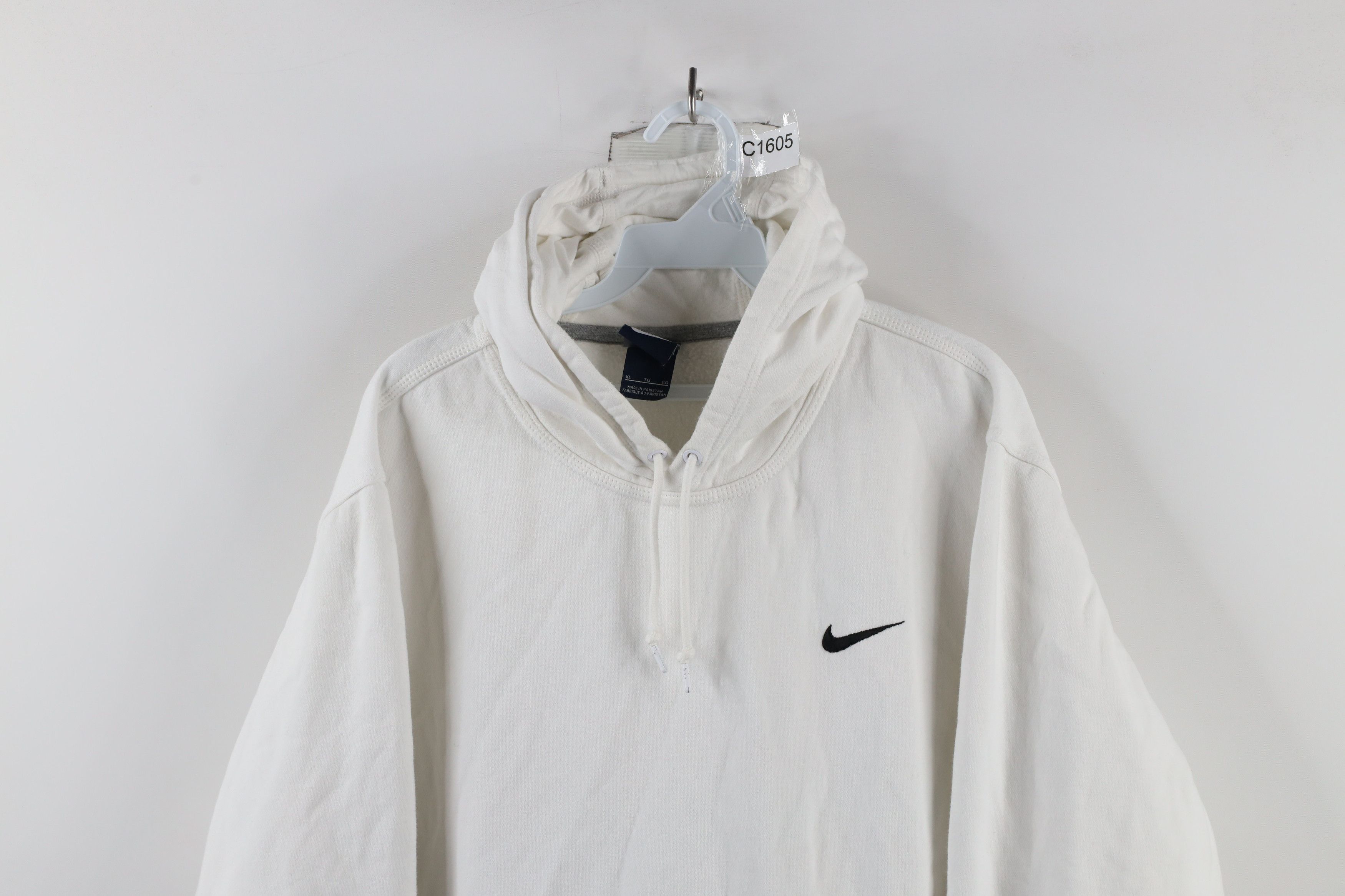 Nike × Vintage Vintage Nike Scott Mini Swoosh Hoodie Sweatshirt White Size US XL / EU 56 / 4 - 2 Thumbnail