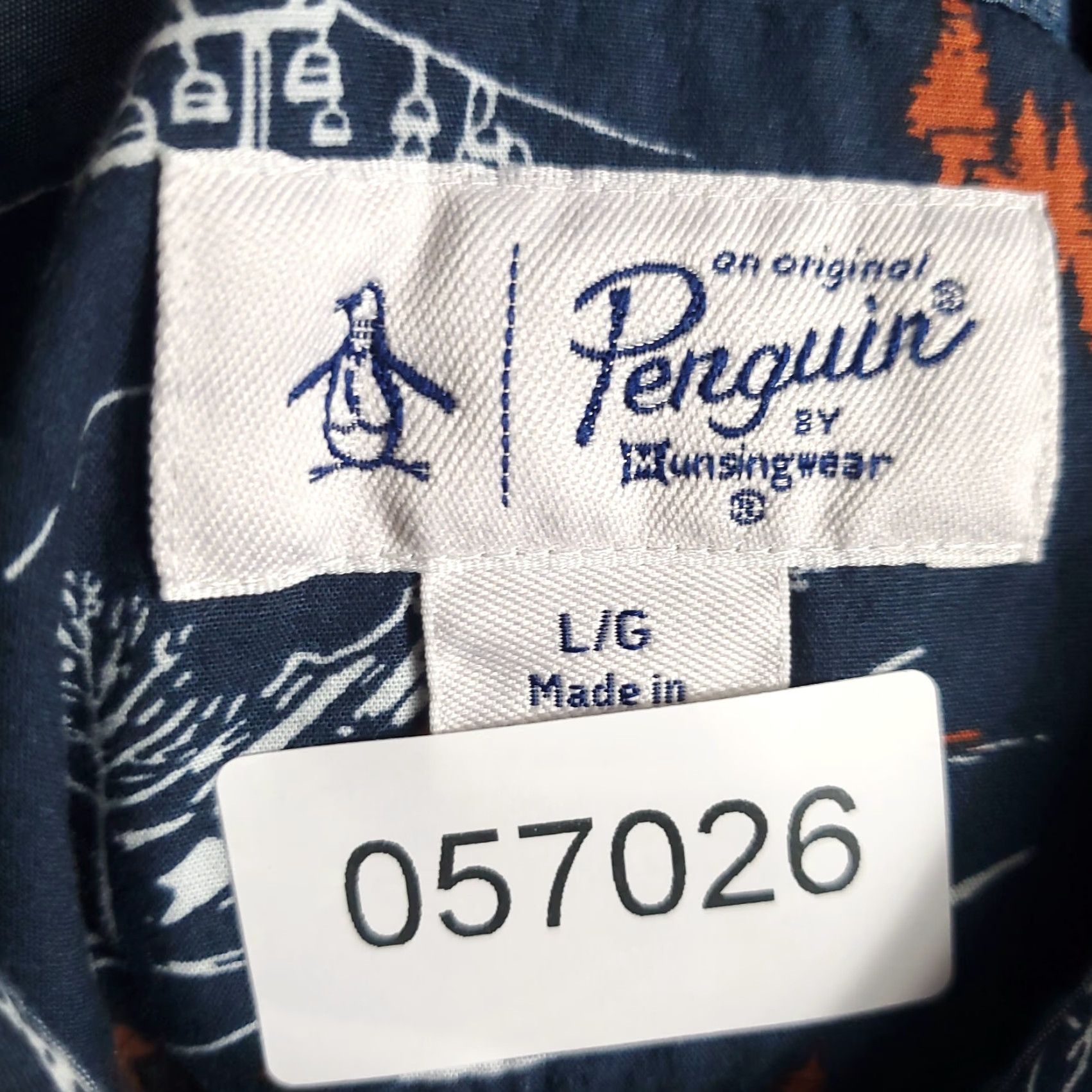 Original Penguin Original Penguin Button-Up Shirt Mens Large Blue Short Sleeve Casual Cotton Size US L / EU 52-54 / 3 - 6 Thumbnail