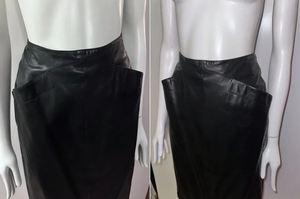 Claude Montana CLAUDE MONTANA POUR IDEAL CUIR Iconic Leather Coat Skirt Set Size M / US 6-8 / IT 42-44 - 17 Thumbnail