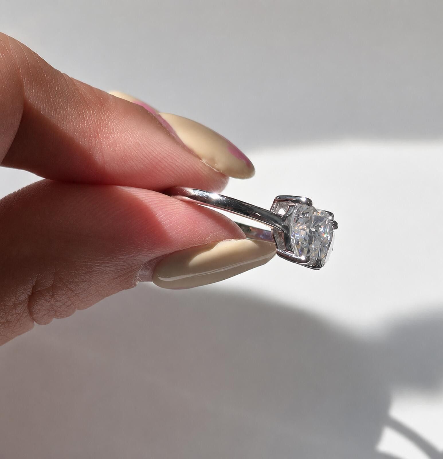 Other 2.4ct TCW moissanite toi-et-moi ring platinum overlay Size ONE SIZE - 7 Thumbnail