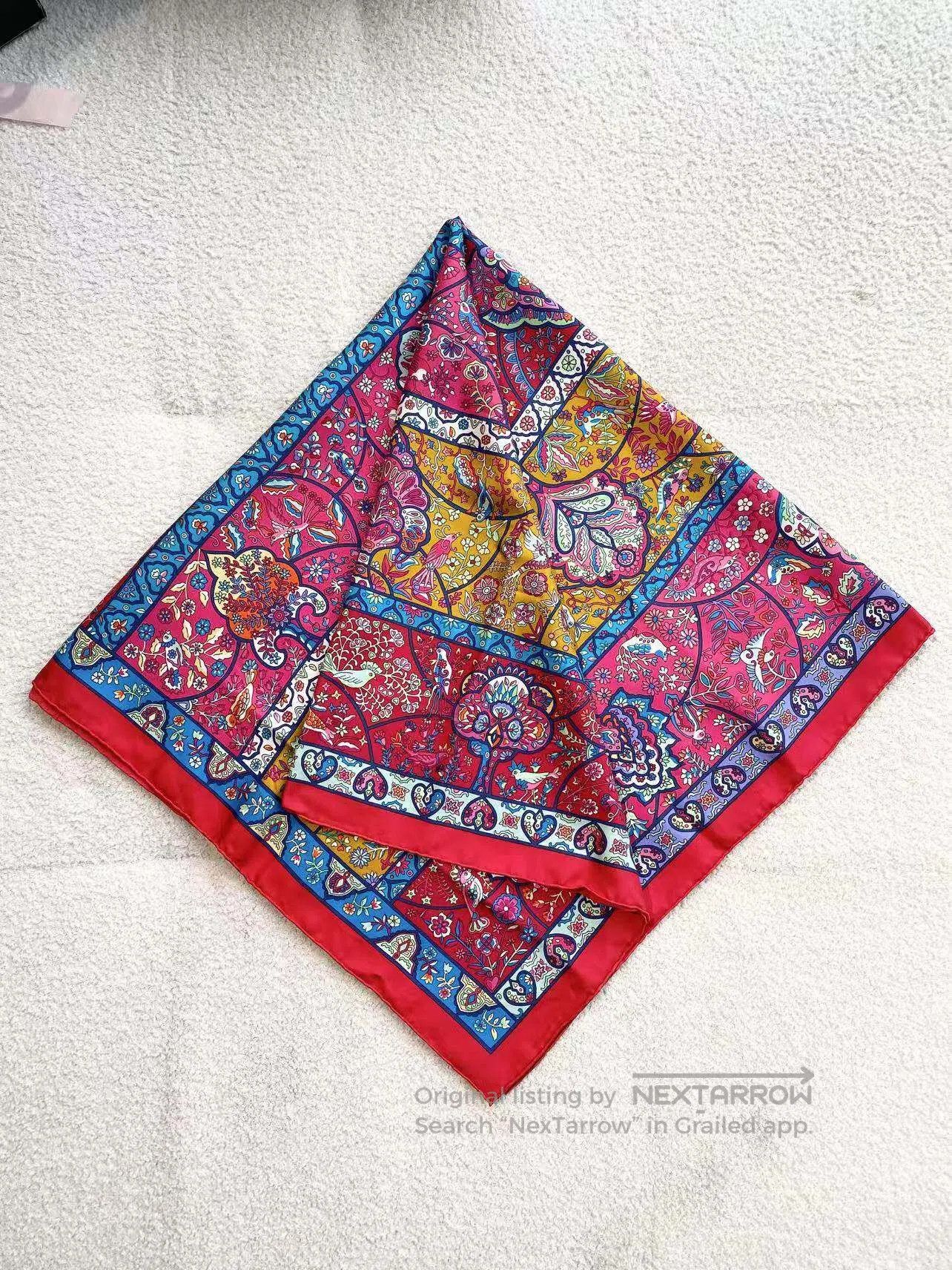 Hermes Hermes Flower and Bird Paradise Silk Scarf| Size ONE SIZE - 1 Thumbnail