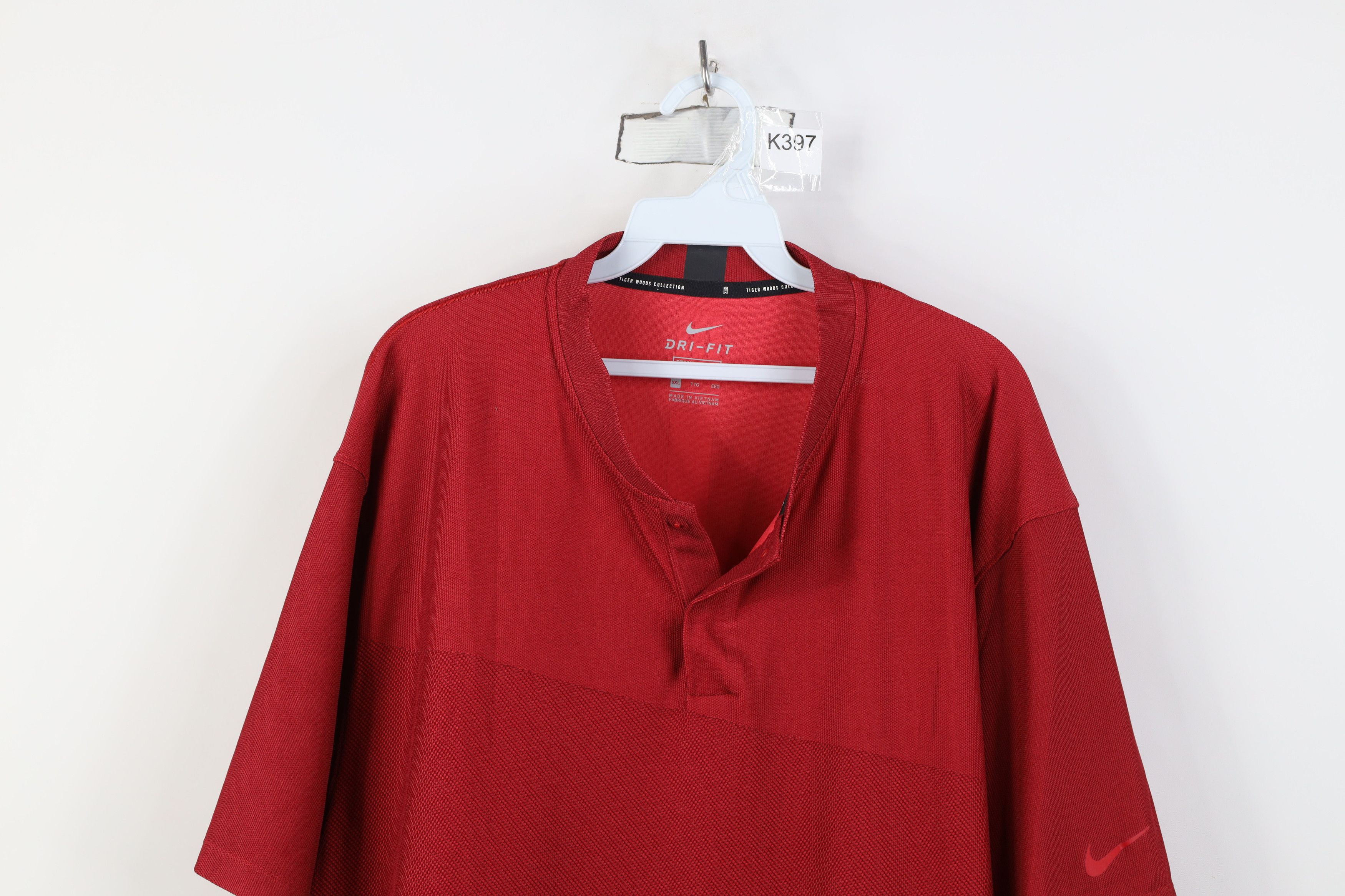Nike NIke Golf Tiger Woods Blade Collar Golfing Polo Shirt Red Size US XXL / EU 58 / 5 - 2 Thumbnail