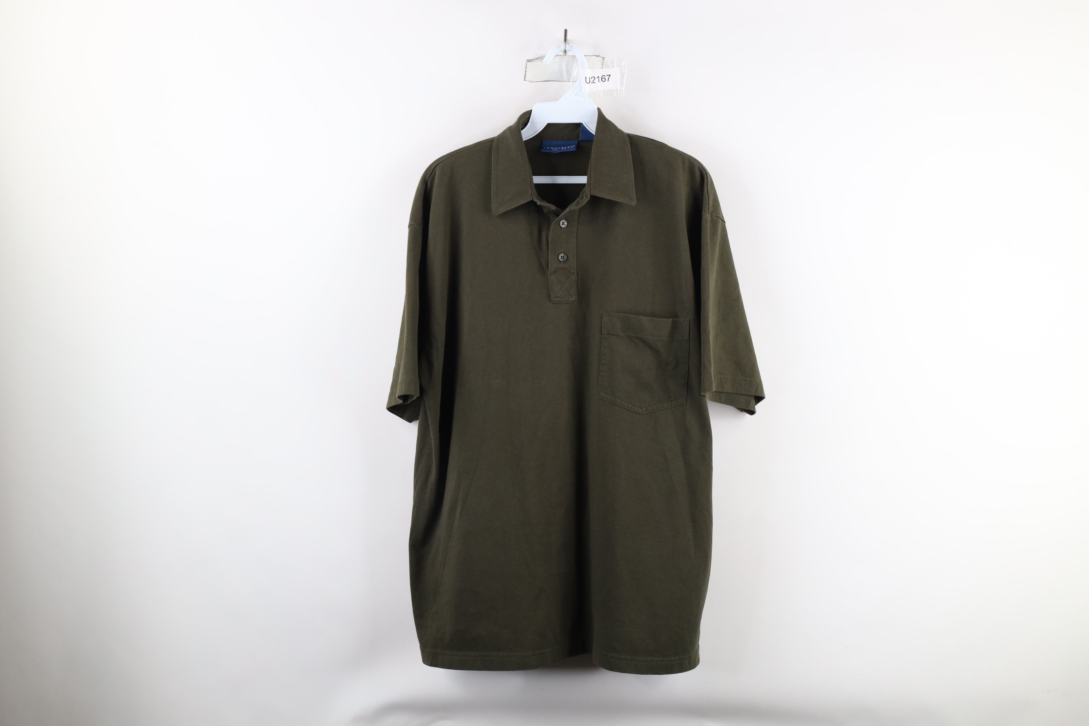 Vintage Vintage 90s Streetwear Blank Collared Golf Polo Shirt Green Size US M / EU 48-50 / 2 - 1 Thumbnail