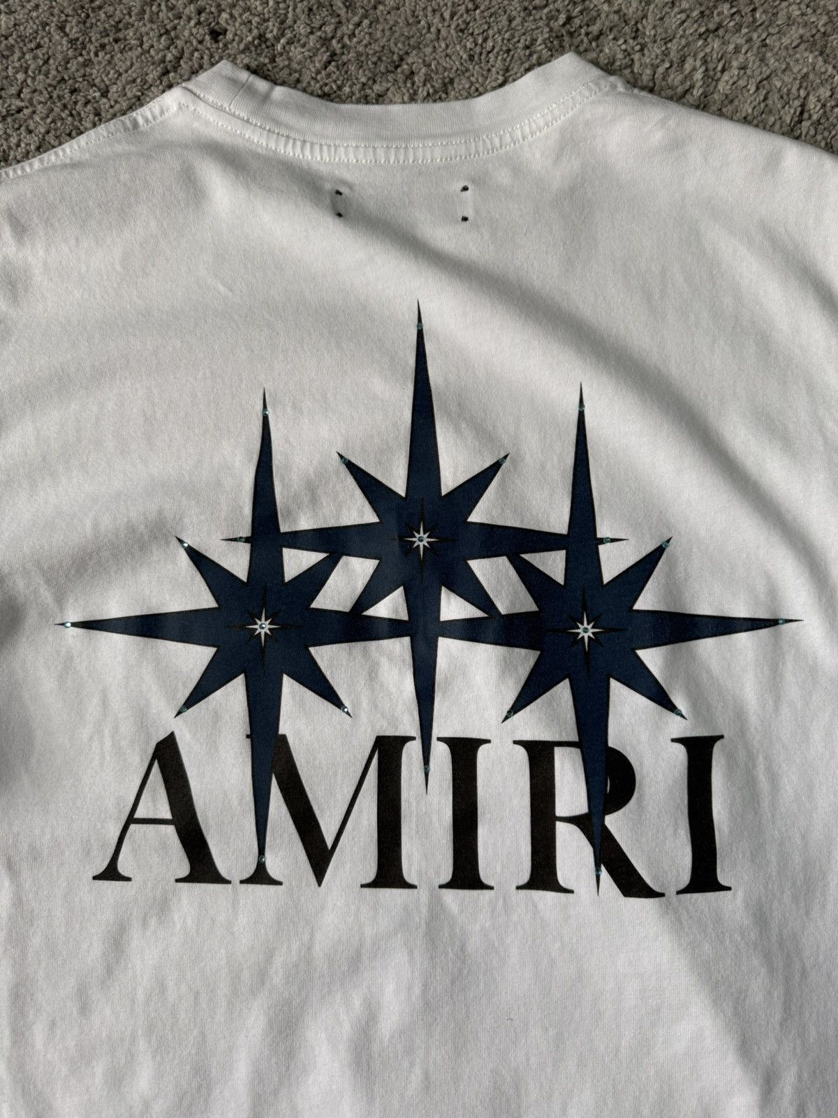 Amiri AMIRI Starburst Crystal Tee – Ivory (Size M) Size US M / EU 48-50 / 2 - 3 Thumbnail
