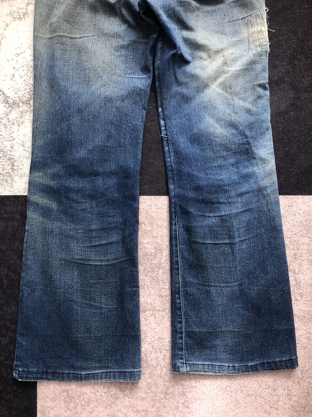 If Six Was Nine Vintage Japanese 80s Big John Bush Flared Jeans Size US 33 - 20 Thumbnail