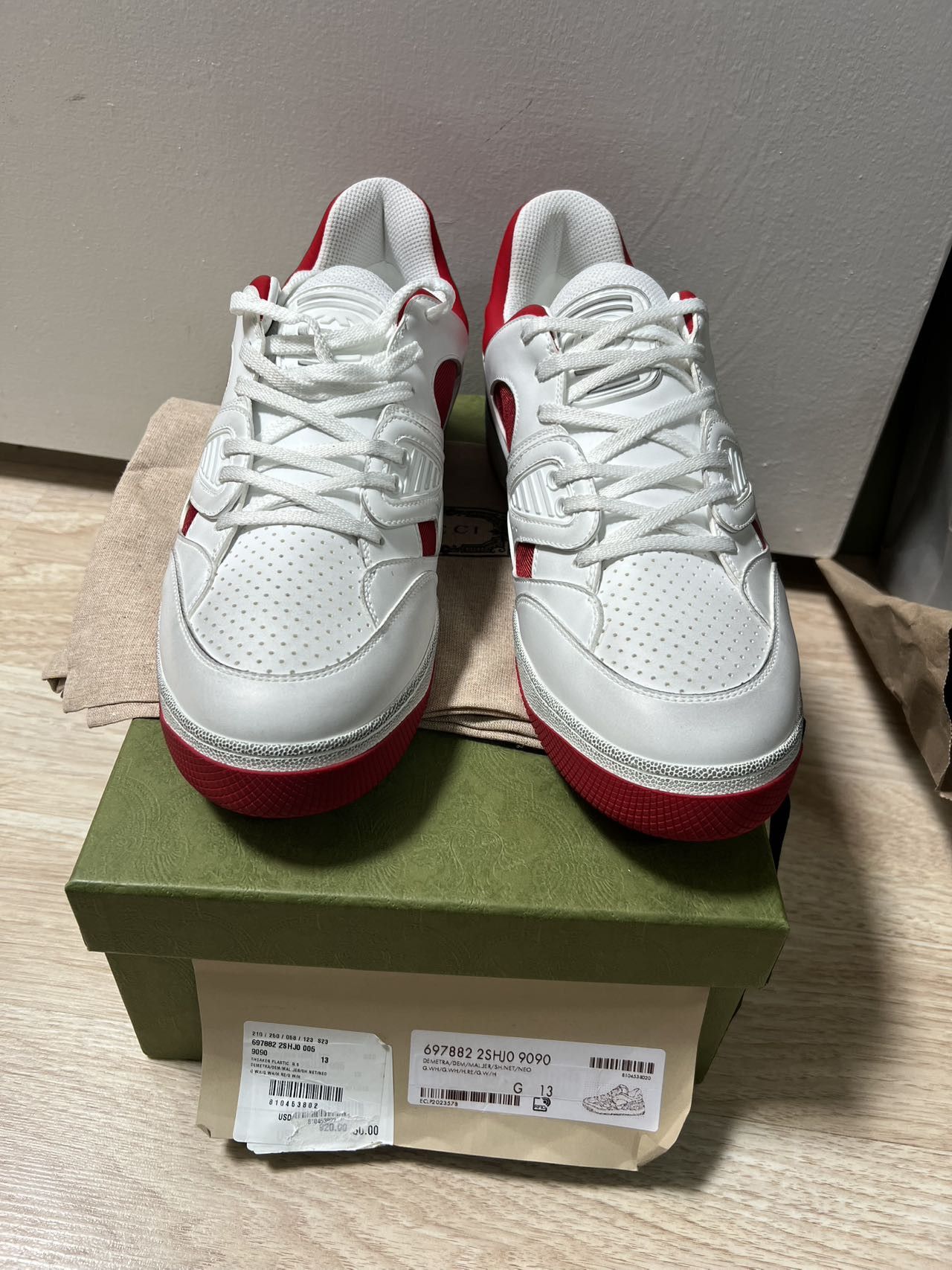 Gucci MEN Gucci Basket White Demetra Size US 14 / EU 47 - 1 Thumbnail