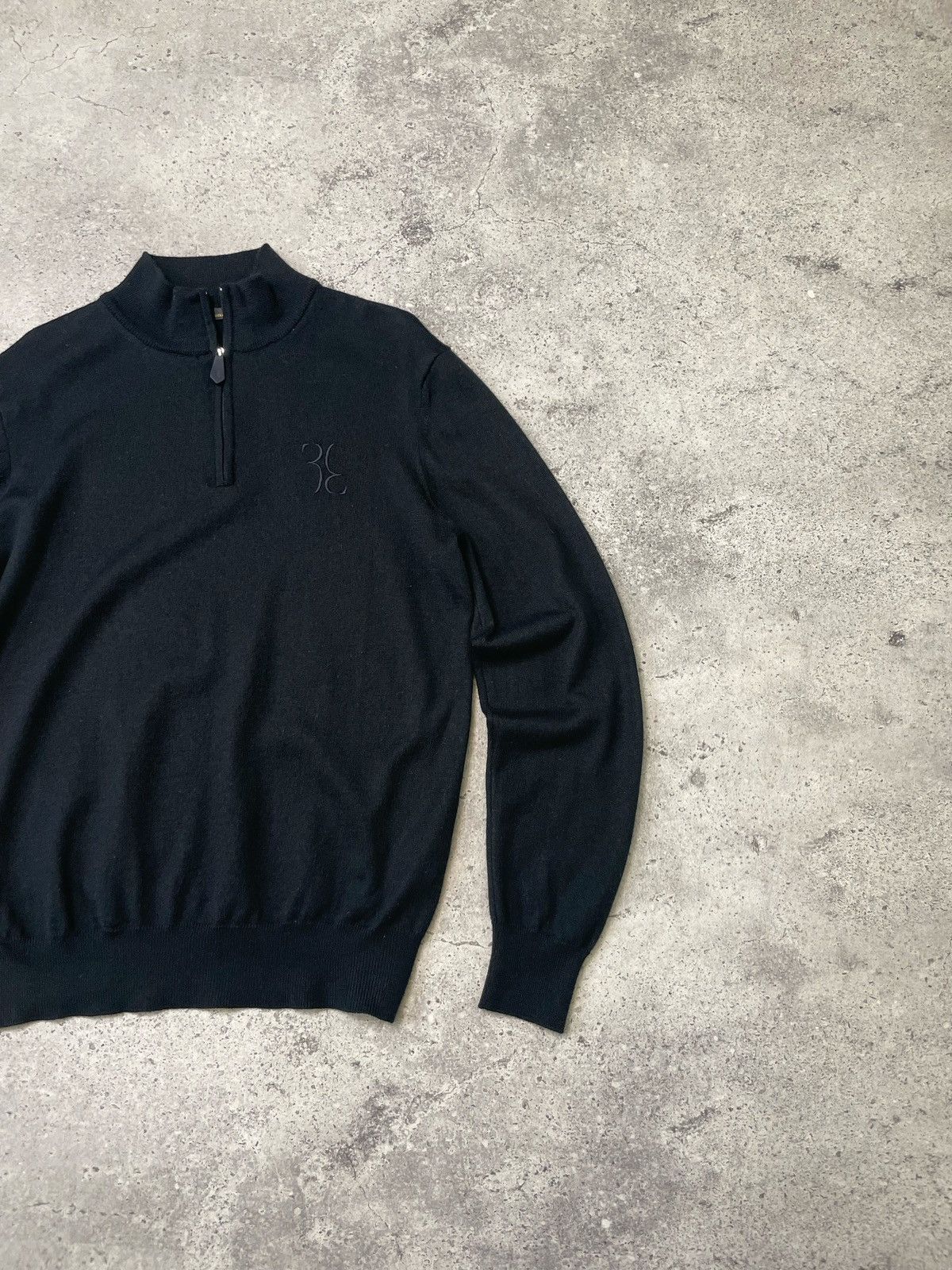 Billionaire Couture Billionaire Couture Merino Wool Zip Polo Long Sleeve Sweater Size US L / EU 52-54 / 3 - 4 Thumbnail