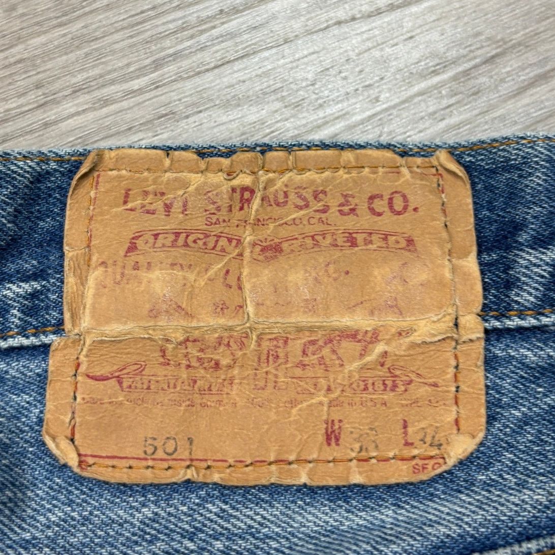 Levi's × Vintage VTG 80s Levi's 501 Straight Leg Jeans Made in USA 30x30 Size US 30 / EU 46 - 5 Thumbnail
