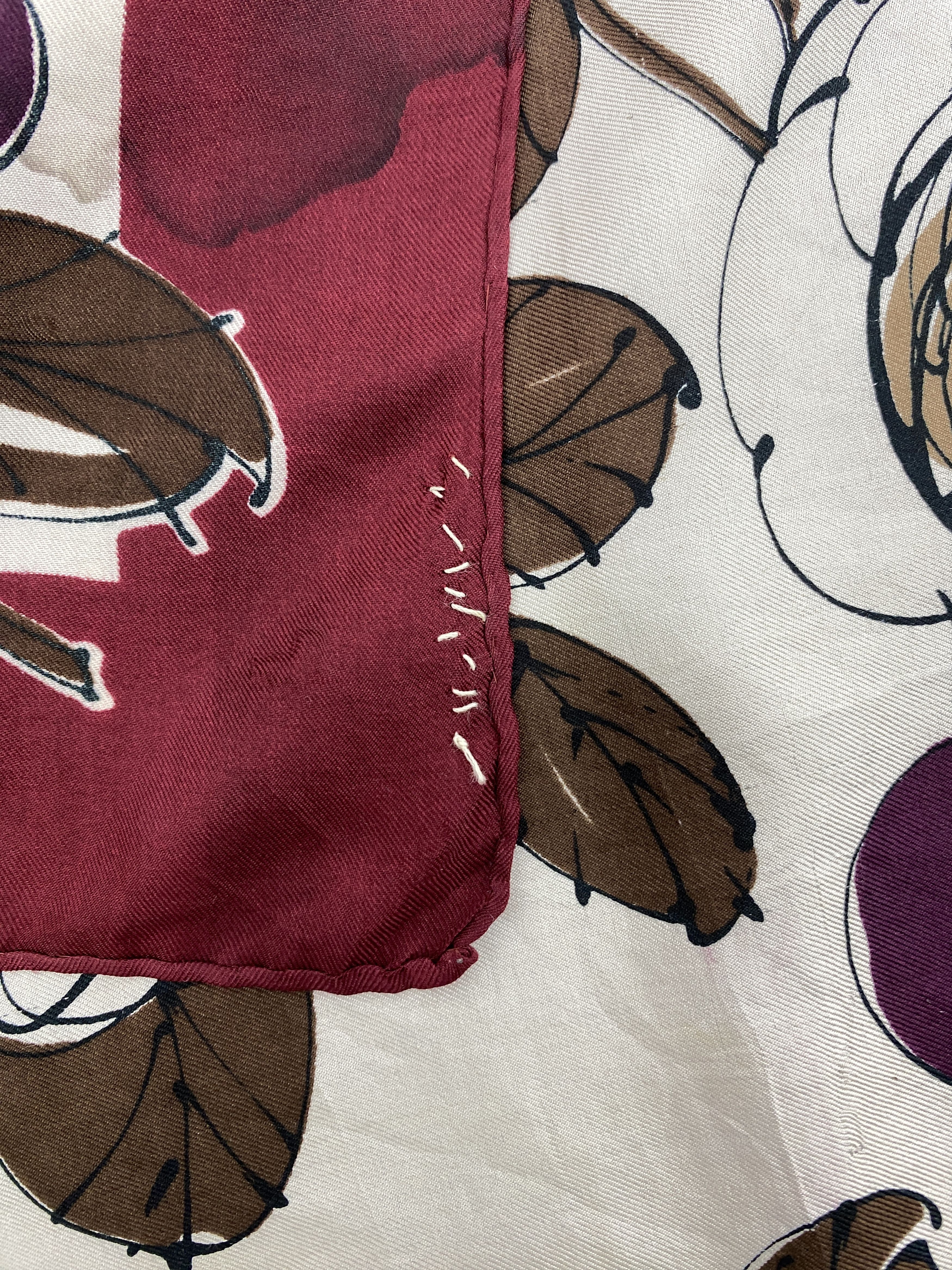Japanese Brand Vintage 80s Japan Floral Silk Scarf / Silk Shawl SN0235 Size ONE SIZE - 6 Thumbnail