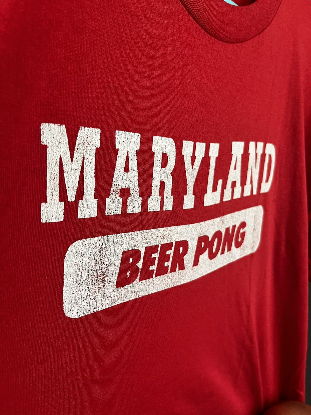 Vintage Maryland Beer Pong Red Tee Large Size US L / EU 52-54 / 3 - 4 Thumbnail