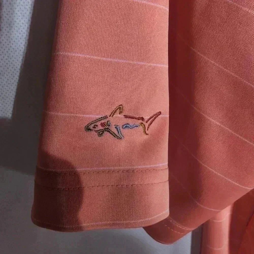 Greg Norman Men's Greg Norman golf Polo Shirt Salmon color ML75 sz M Size US M / EU 48-50 / 2 - 5 Thumbnail