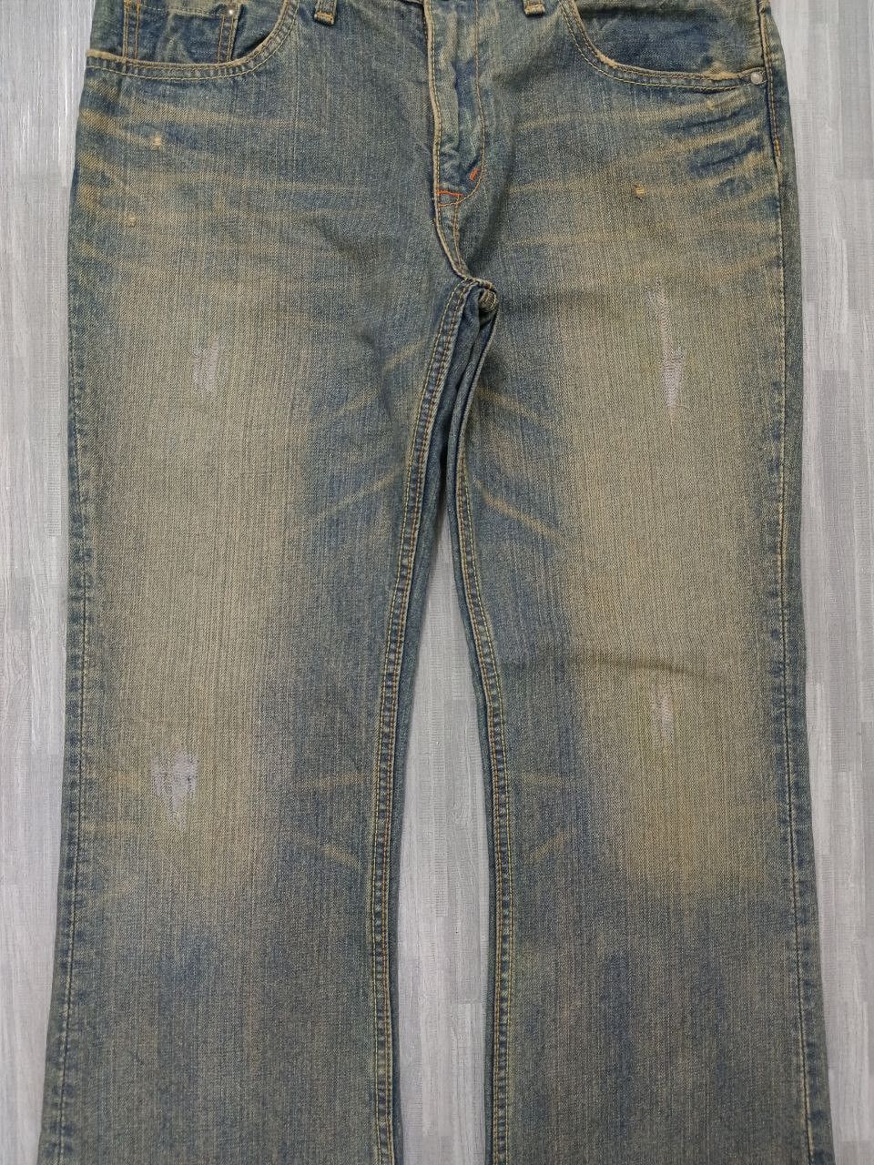 Japanese Brand FLARE RUSTY DENIM CRAFT PANTS Size US 32 / EU 48 - 4 Thumbnail