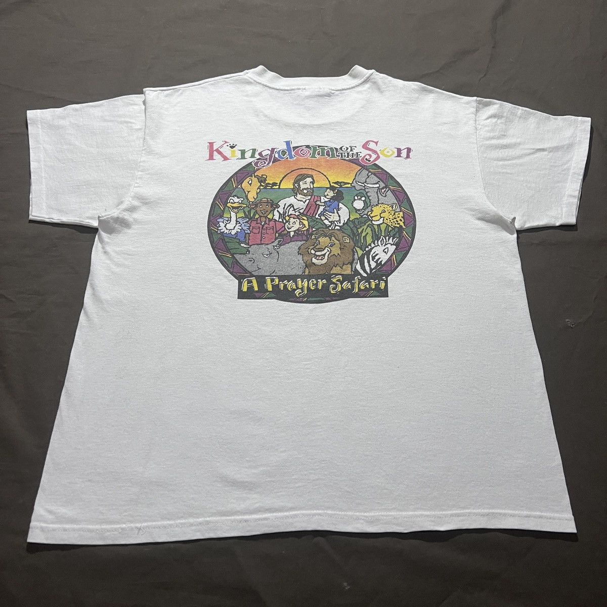 Vintage Vintage 90s Kingdom of the Son Jesus God Holy Bible Tee Size US L / EU 52-54 / 3 - 2 Thumbnail
