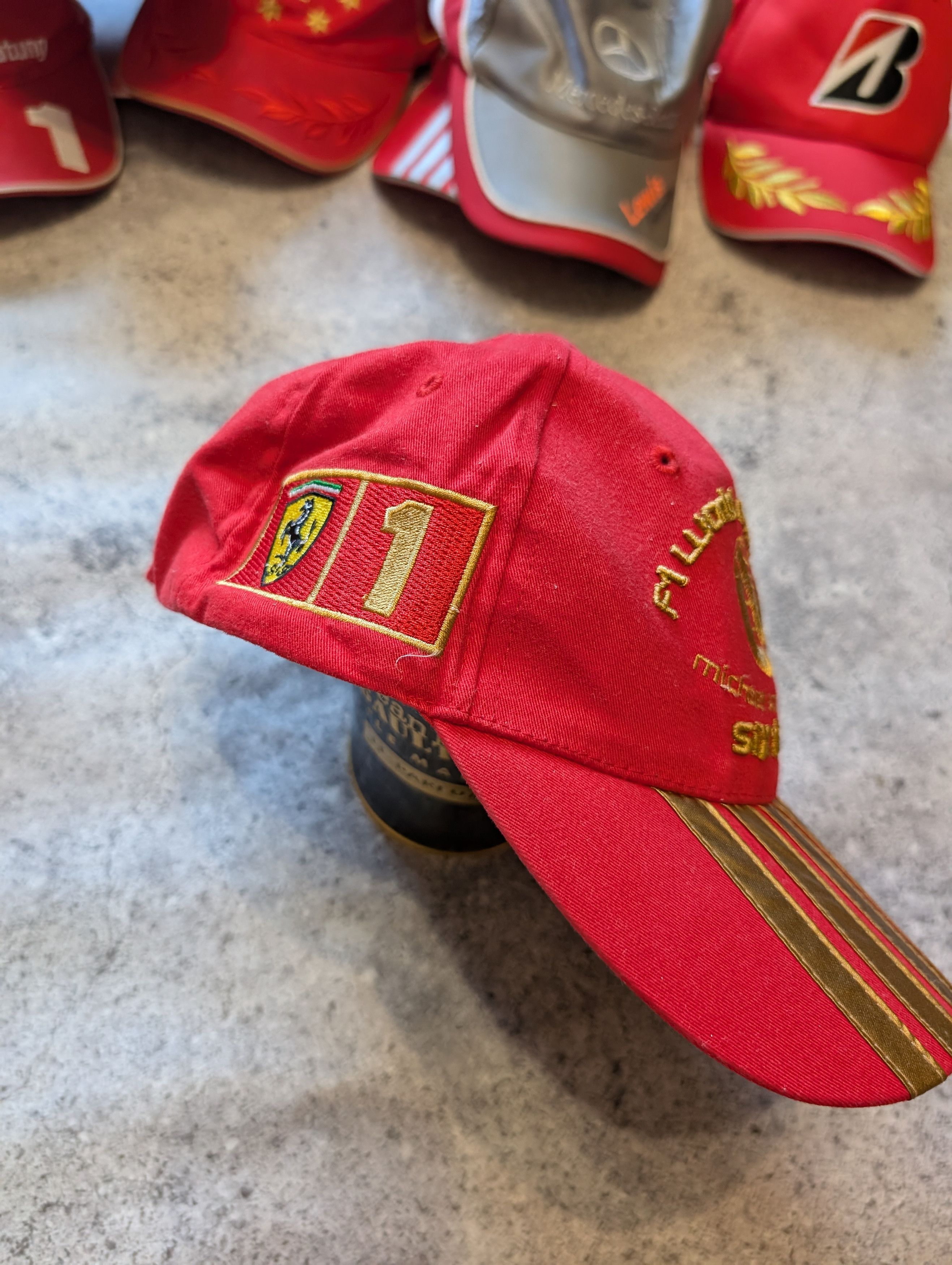 Ferrari Vintage F1 World Champion Michael Schumacher Ferrari Cap Size ONE SIZE - 2 Thumbnail