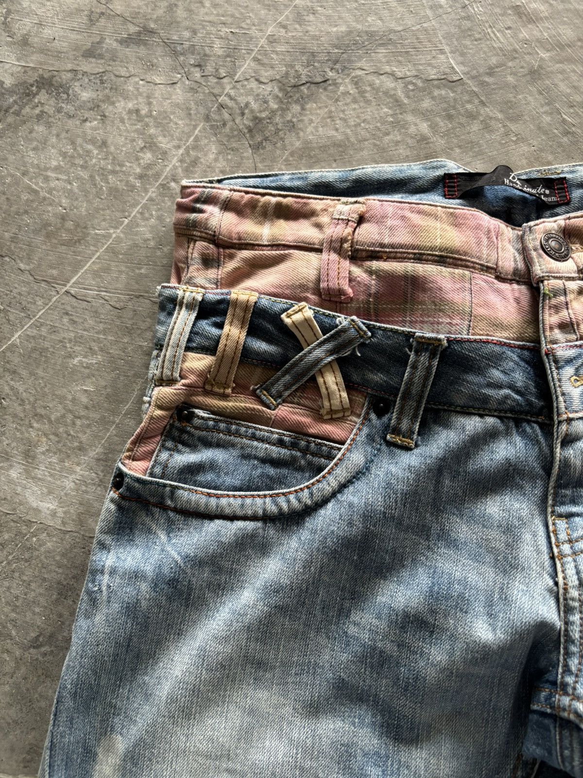 Hysteric Glamour DOUBLE WAIST dominate stone washed punk flannel layered rock Size US 32 / EU 48 - 10 Thumbnail