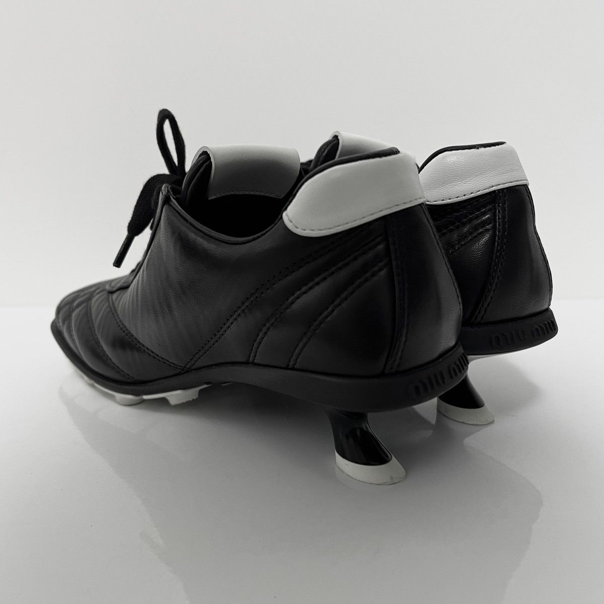 Miu Miu Miu Miu Leather Soccer Heels Size US 4.5 / IT 34.5 - 5 Thumbnail