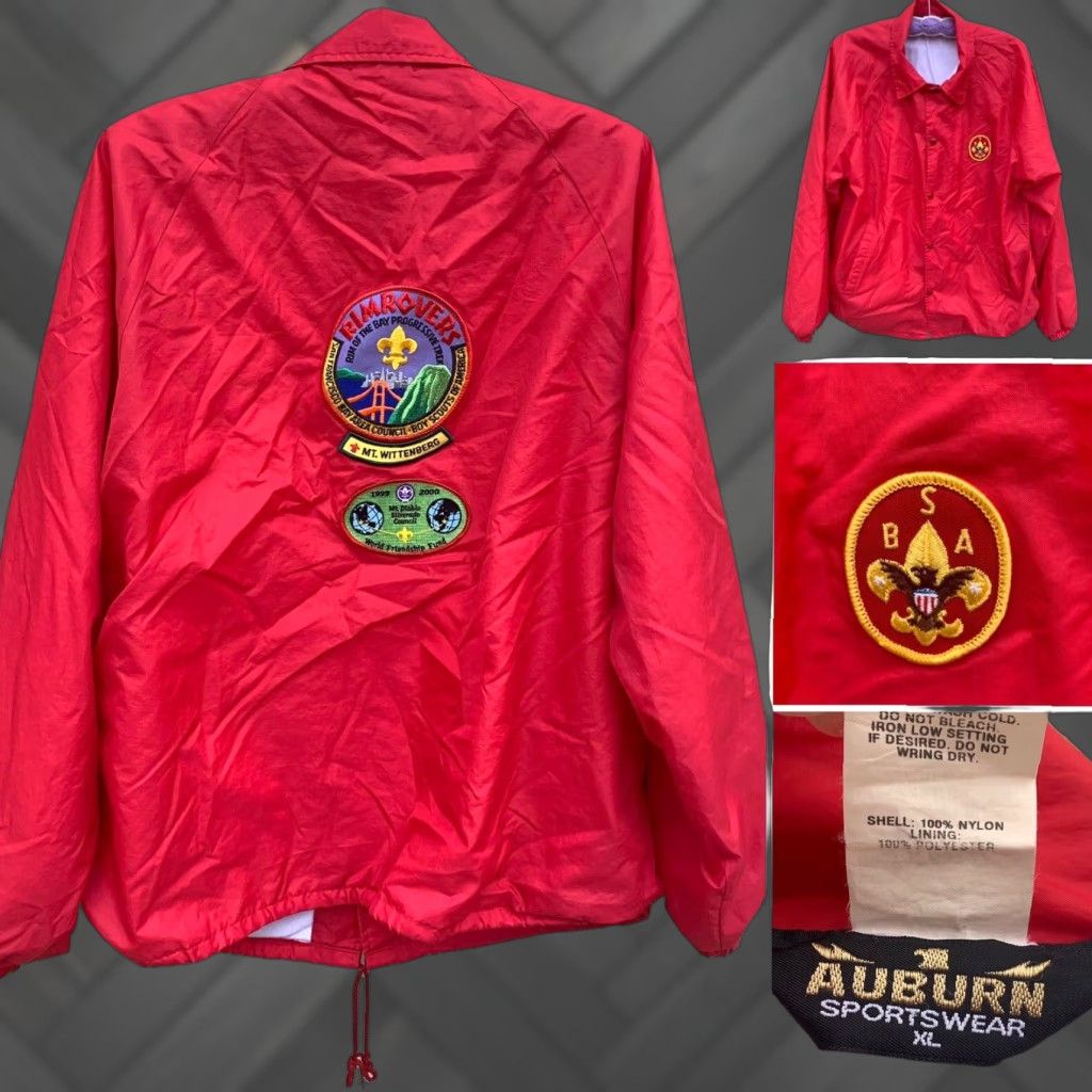 Area VINTAGE Boy Scouts Windbreaker Jacket Rimrovers San Francisco Bay Area BSA XL Jacket Size US XL / EU 56 / 4 - 1 Thumbnail