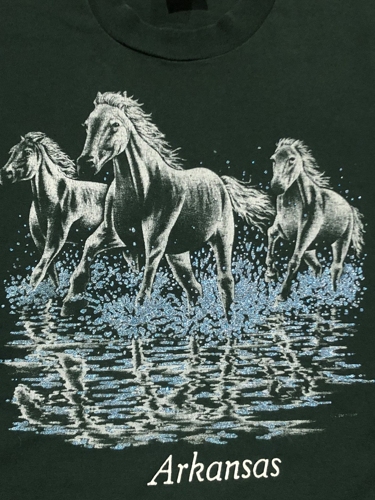 Vintage Vtg 90s Horse Mural Arkansas Tee Size XXL / US 16-18 / IT 52-54 - 2 Thumbnail