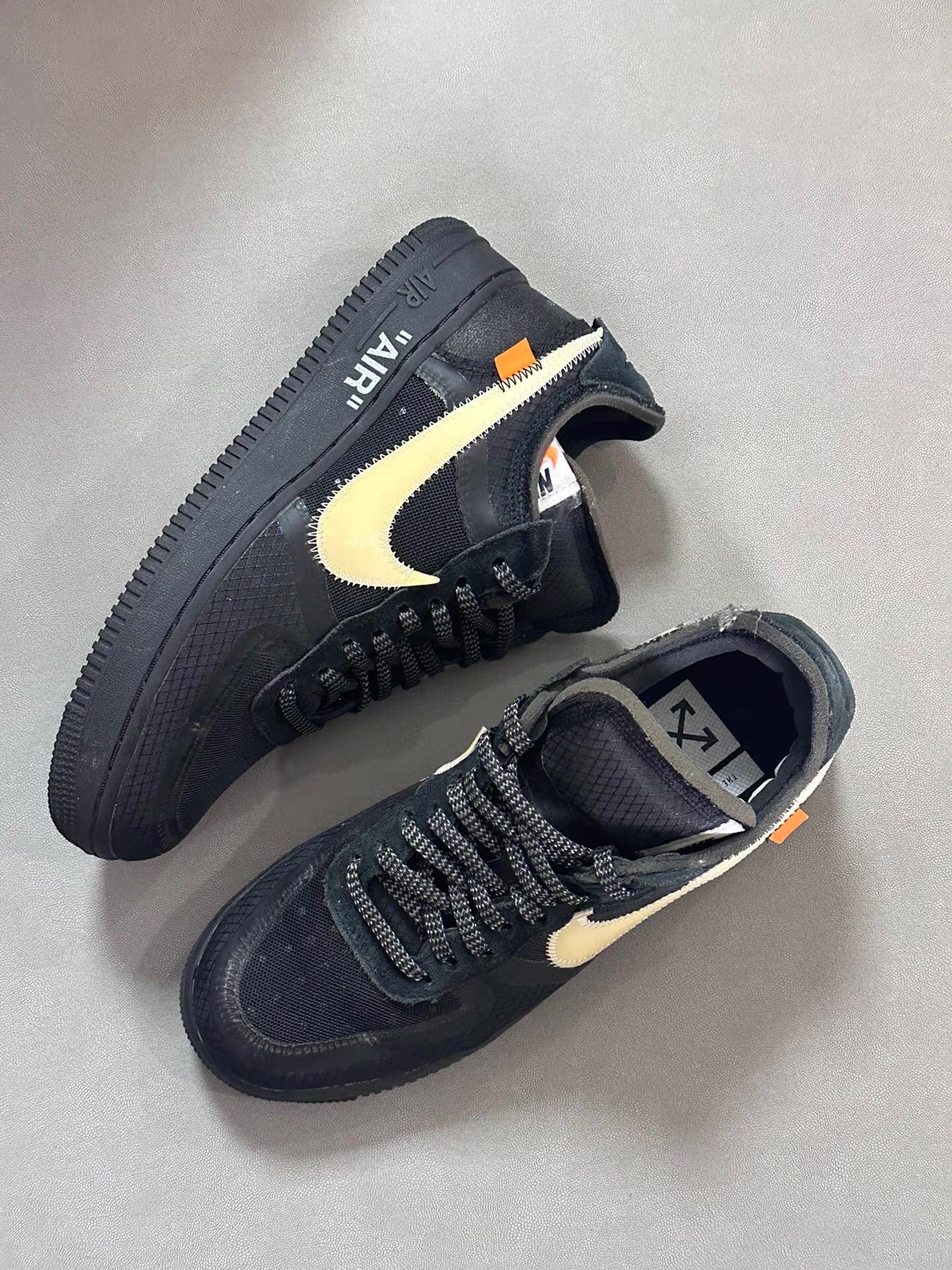 Nike Off-White x Air Force 1 Black Ｑ20 Size US 6 / EU 39 - 2 Thumbnail