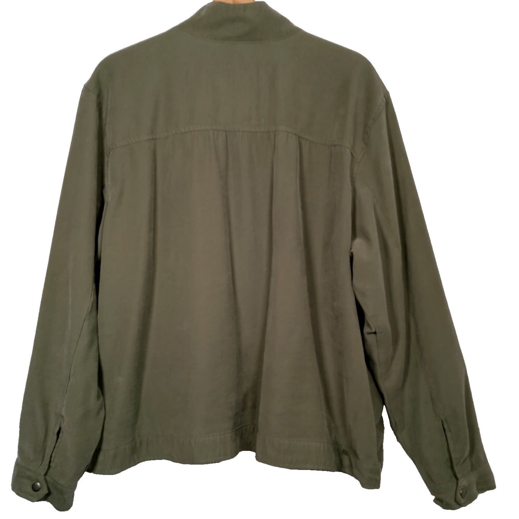 Old Navy Old Navy Womens Jacket Military Field Army Green XXL Snap Pockets Twill Utility Coat Short Sleeve Regular Fit Autumn Spring Winter Size XXL / US 16-18 / IT 52-54 - 3 Thumbnail