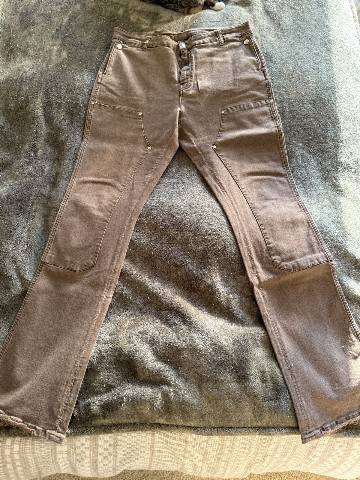 Other Flanuer Homme Carpenter Flared Jeans in Dark Brown Denim Size US 34 / EU 50 - 1 Thumbnail