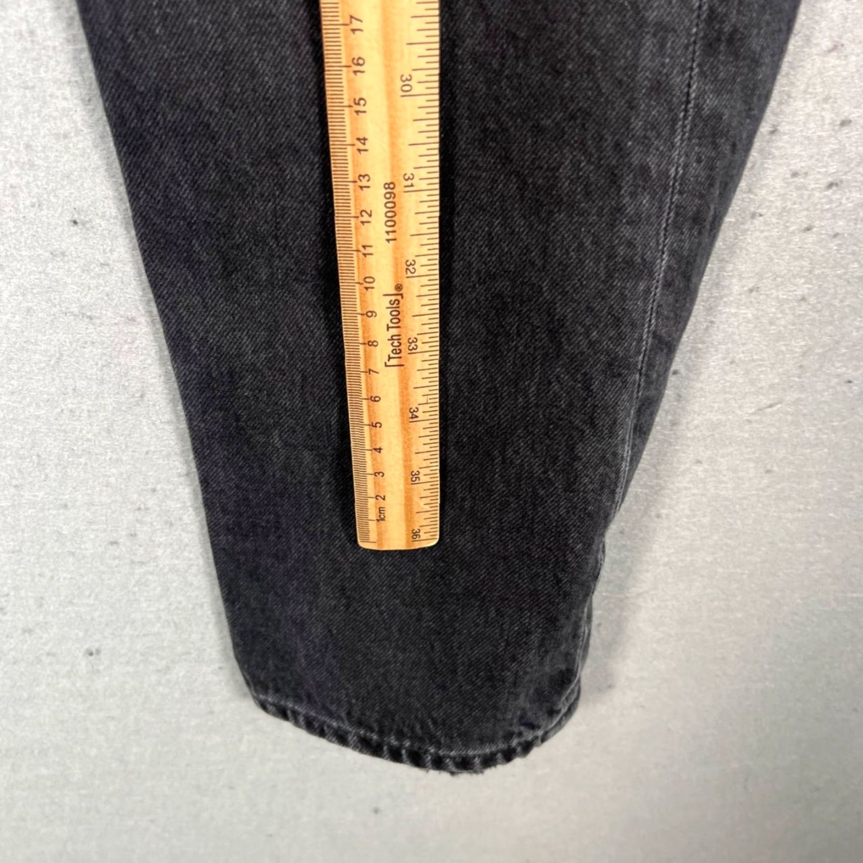 Agolde AGOLDE Lana Slice Organic Denim Jeans Womens 27 Black 5-Pocket Design High Rise Straight Distressed Vintage No Size 27" / US 4 / IT 40 - 6 Thumbnail