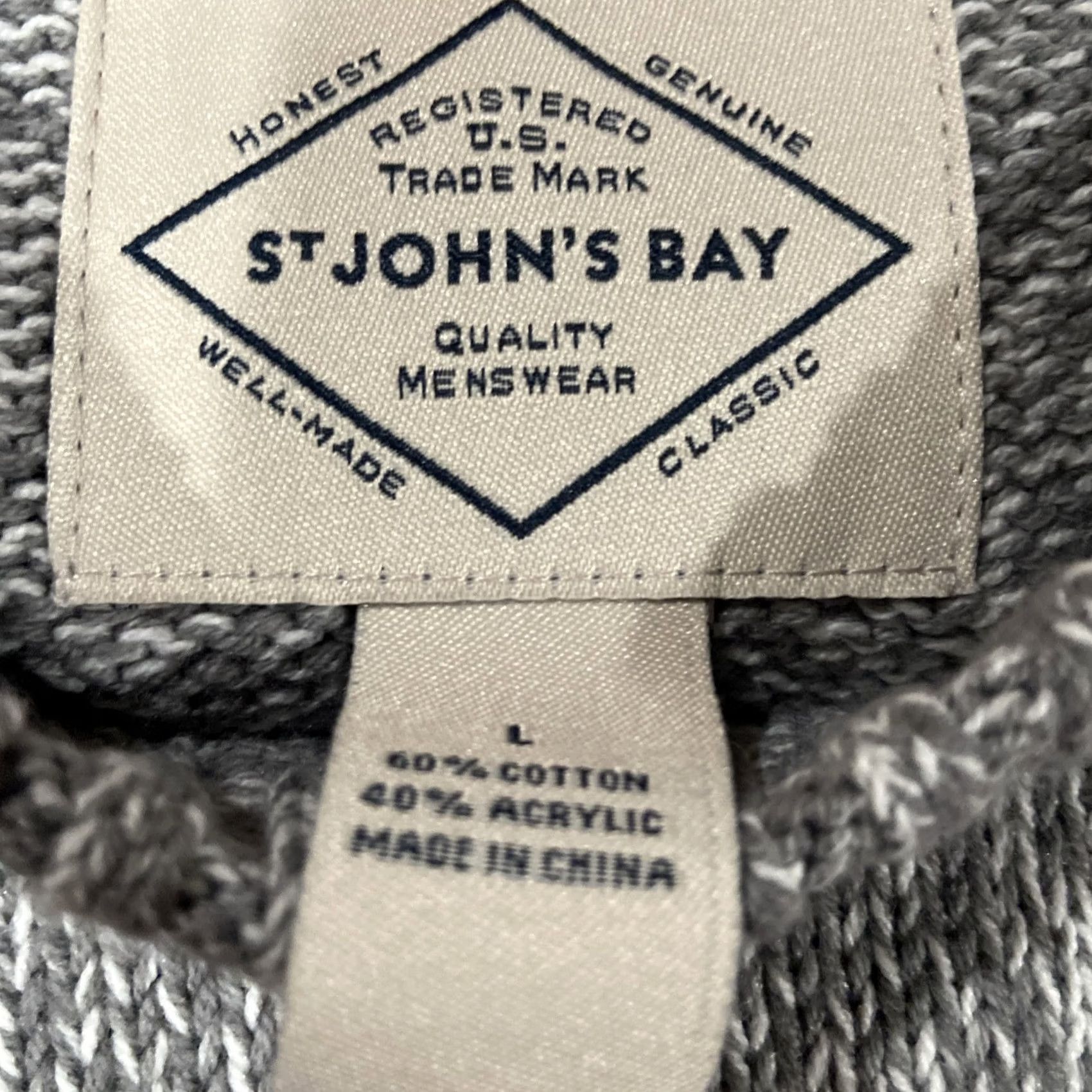 Vintage VINTAGE St. John's Bay Sweater Size Large Wool Cotton Red Fair Isle Pullover Crew Neck Long Sleeve Men 80s Classic Retro Knit Regular Boys/Girls? Size US L / EU 52-54 / 3 - 6 Thumbnail