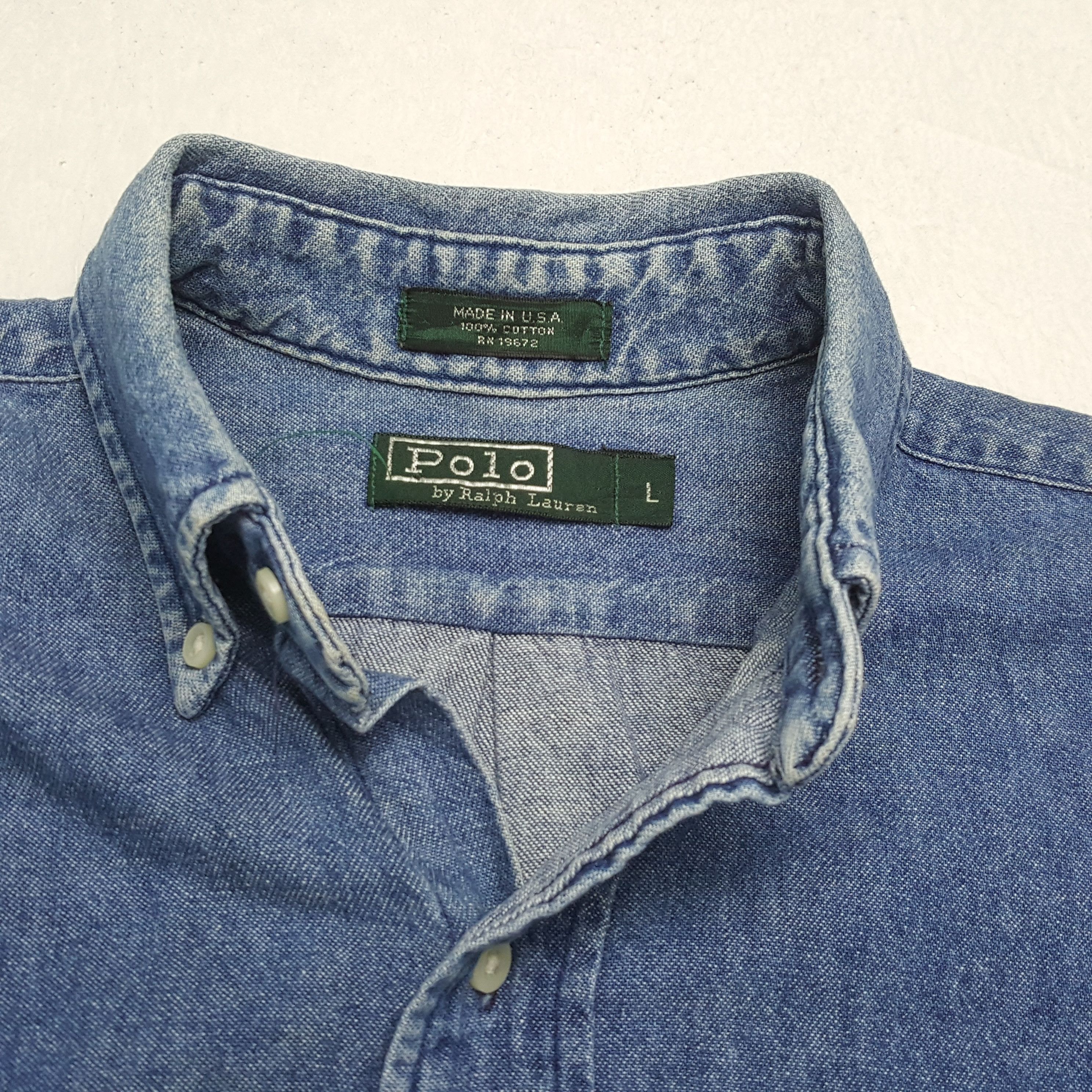 Polo Ralph Lauren × Vintage POLO by RALPH LAUREN Small Logo Design Casual Style Shirt Size US L / EU 52-54 / 3 - 8 Thumbnail