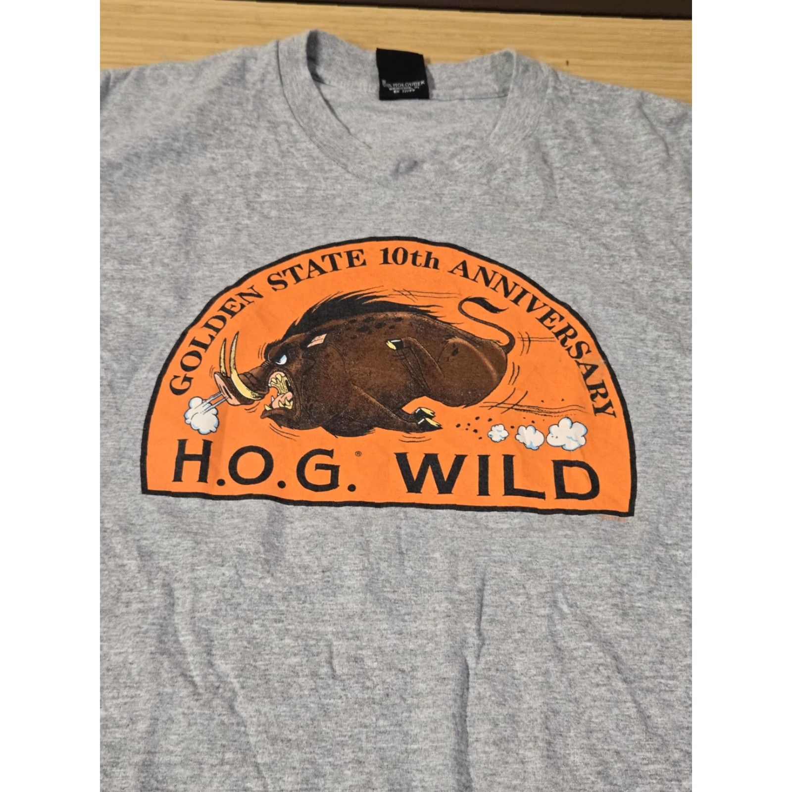 Harley Davidson VINTAGE Harley-Davidson Shirt Mens XL Gray Golden State H.O.G. Wild 10th Anniversary Size US L / EU 52-54 / 3 - 2 Thumbnail