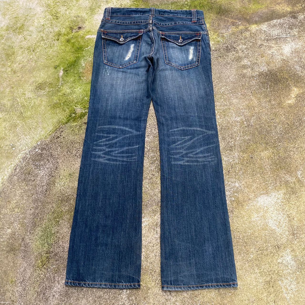 Purple Brand Vintage Purple & Yellow Distressed Denim Size US 32 / EU 48 - 4 Thumbnail