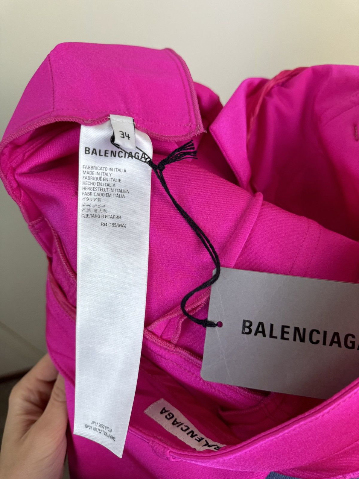 Balenciaga Balenciaga hot pink neon leggings slim trousers spandex XS Size 25" / US 0 / IT 36 - 20 Thumbnail