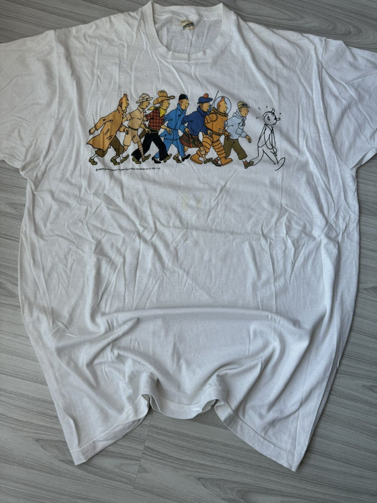Cartoon Network TitTin Adventures 1990s Walk Evolution Comics 80s Tee Size US XXL / EU 58 / 5 - 8 Thumbnail